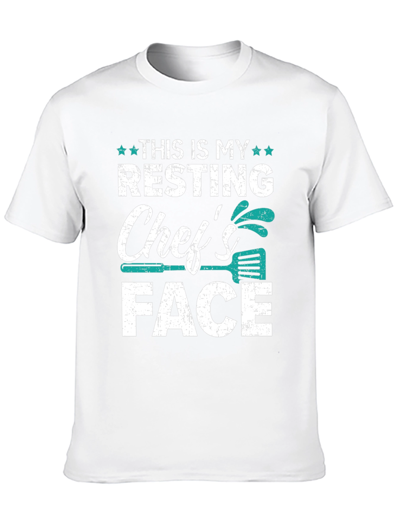 Black Resting Chef's Face Graphic T-Shirt view 10