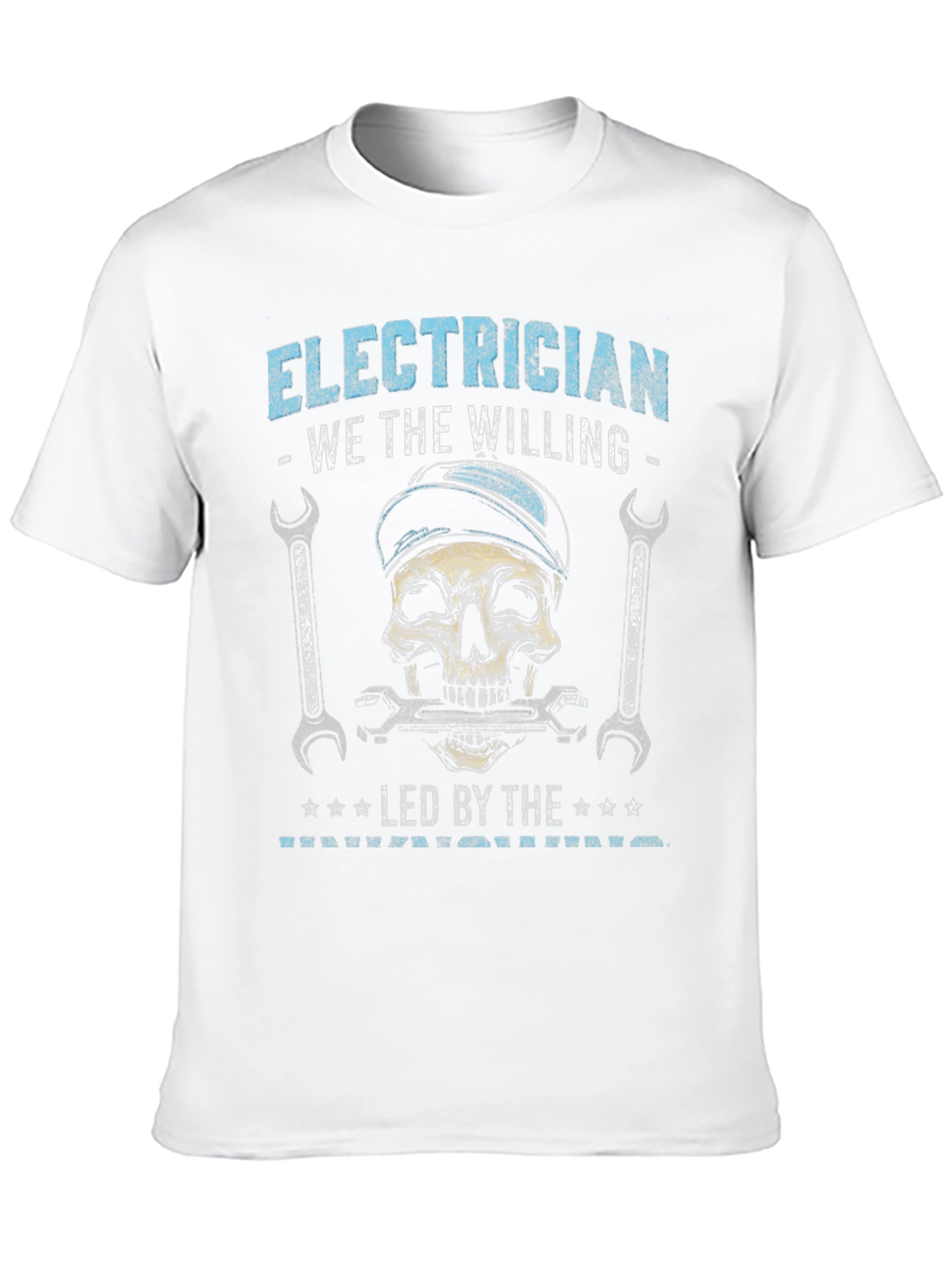 Black Electrician Skull Graphic T-Shirt - We The Willing view 10