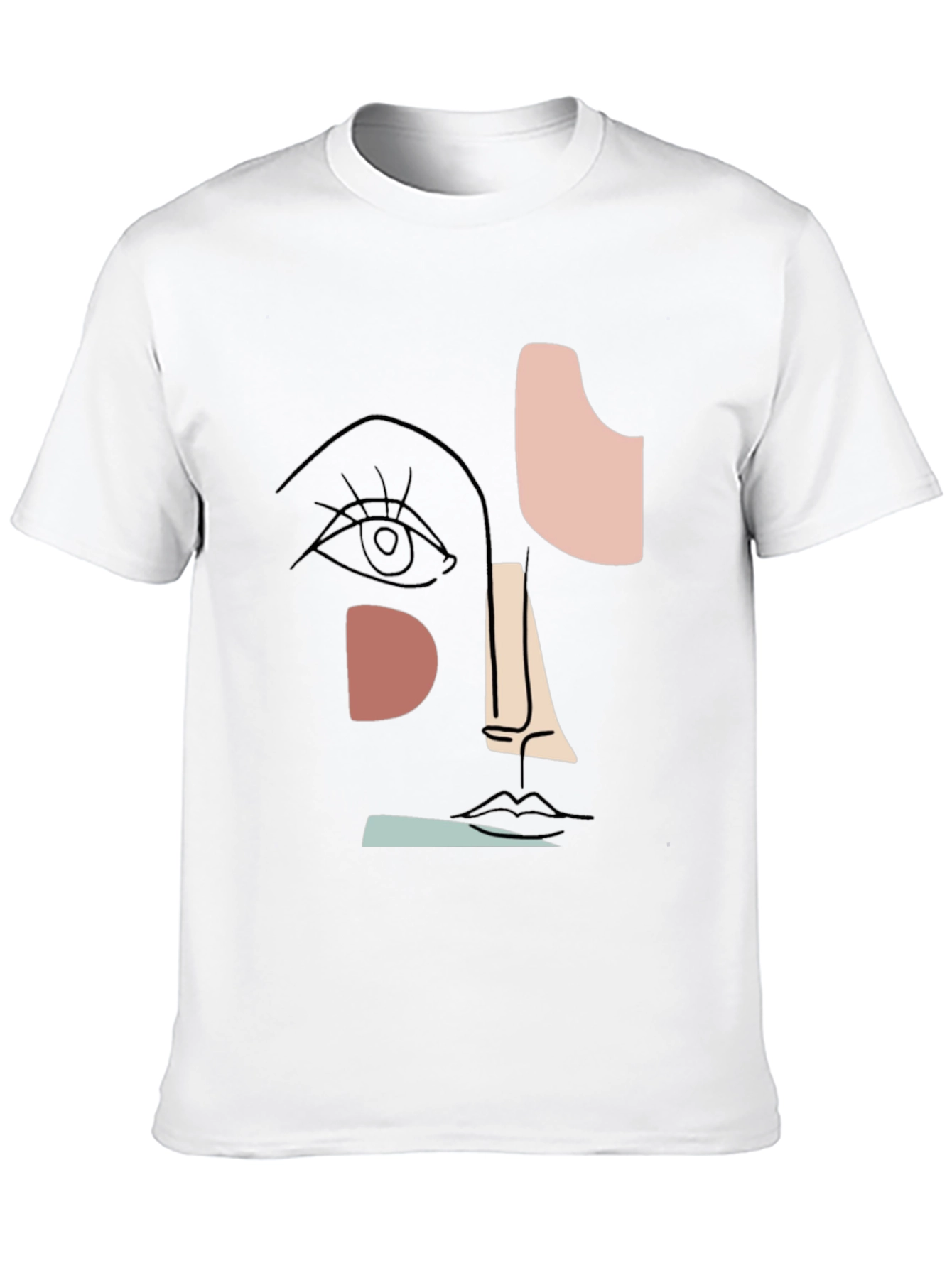 Abstract Face Graphic T-Shirt - Modern Art Tee - 10