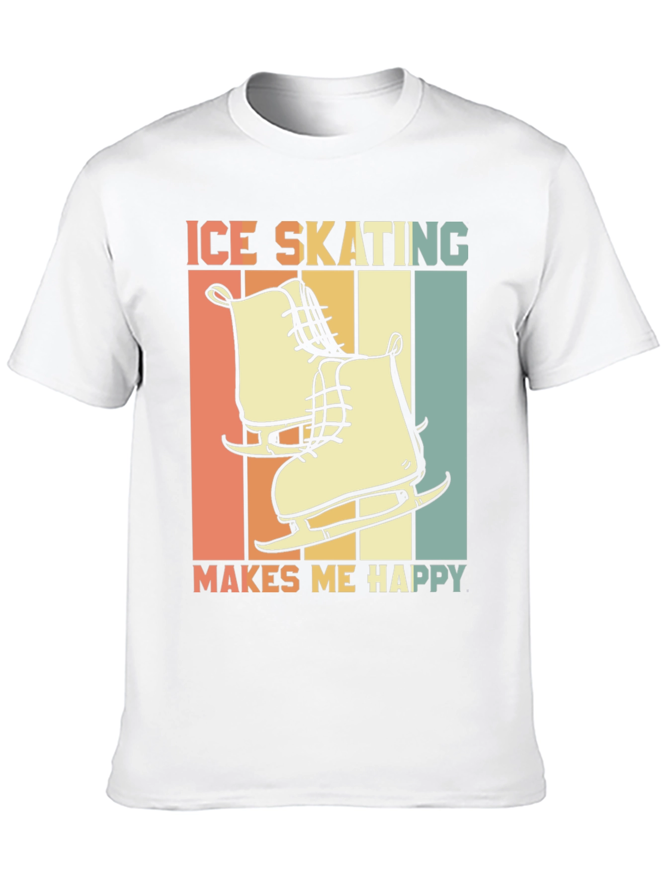 Black Ice Skating Makes Me Happy Graphic Tee view 10
