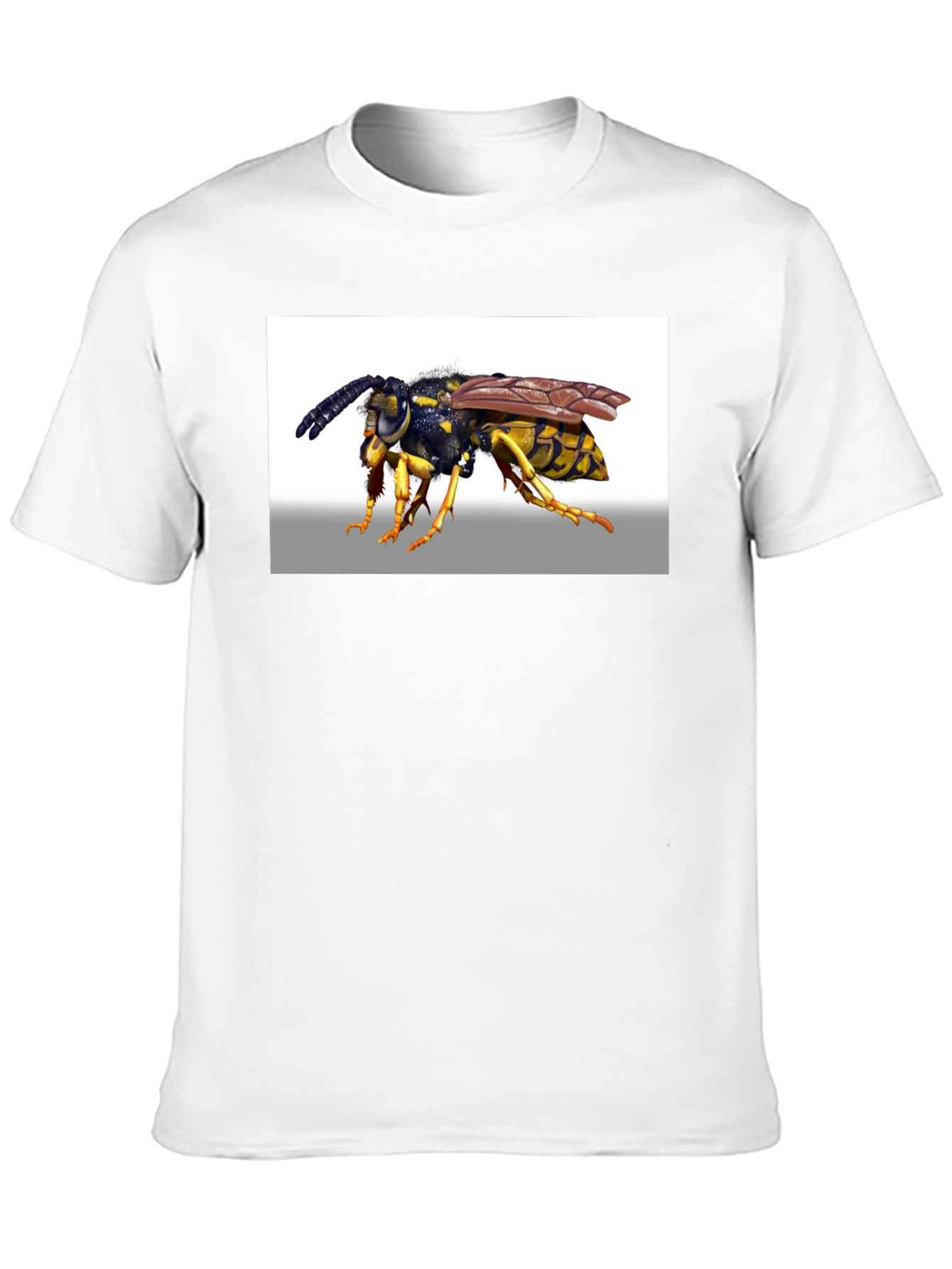 Black Wasp Graphic T-Shirt - Black Cotton Tee view 10