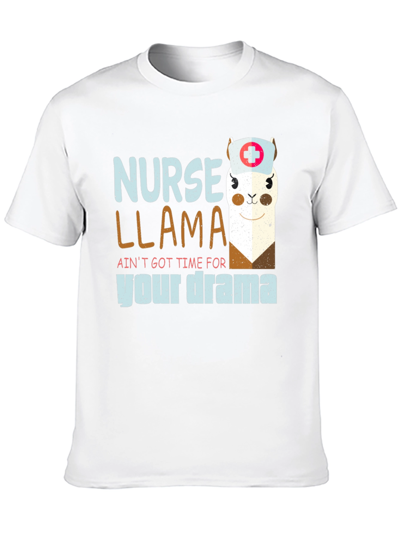 Black Nurse Llama T-Shirt - Ain't Got Time For Your Drama view 10