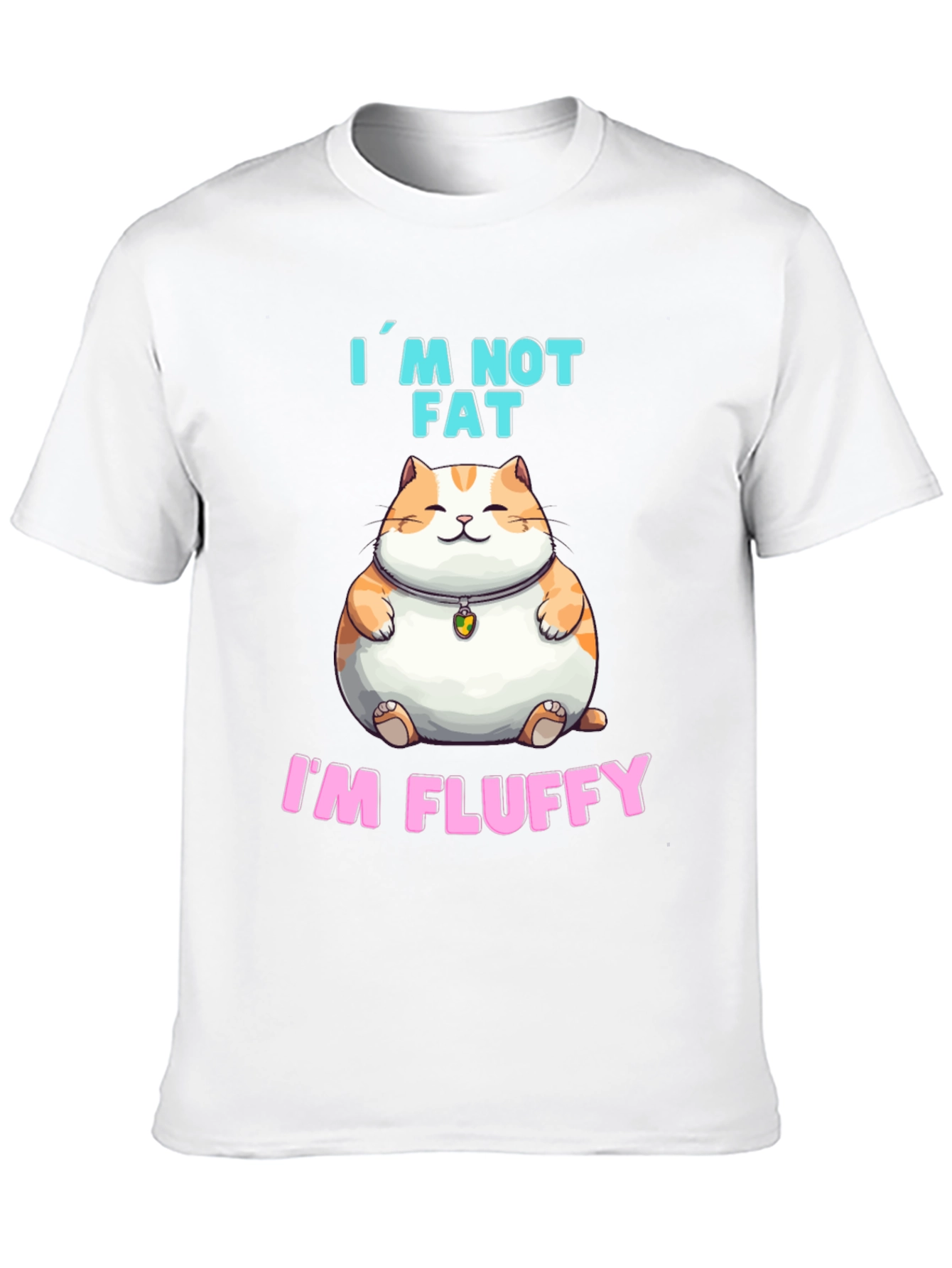 Black I'm Not Fat, I'm Fluffy T-Shirt view 10