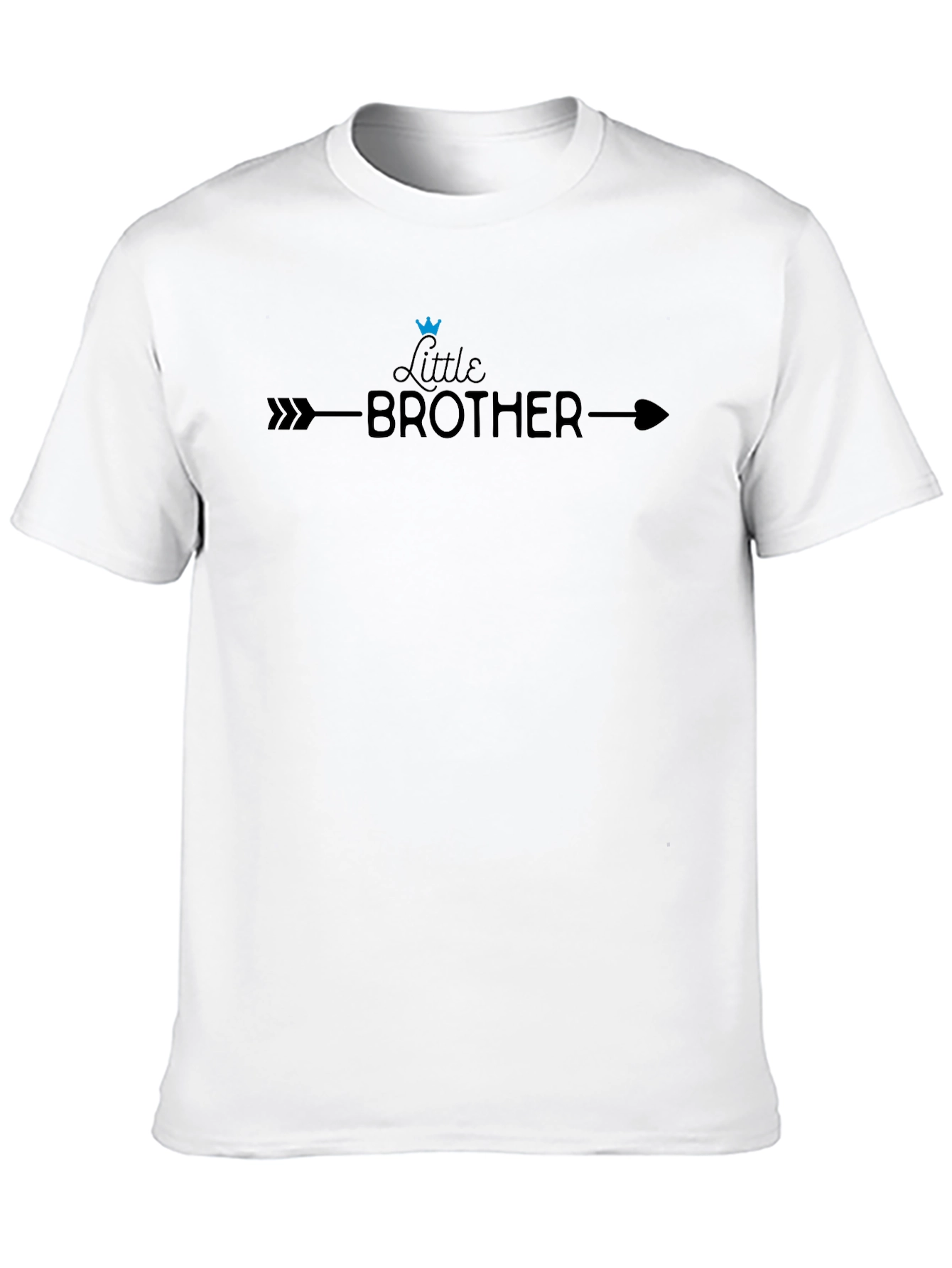Black Little Brother Graphic Tee - Arrow & Crown Design view 10