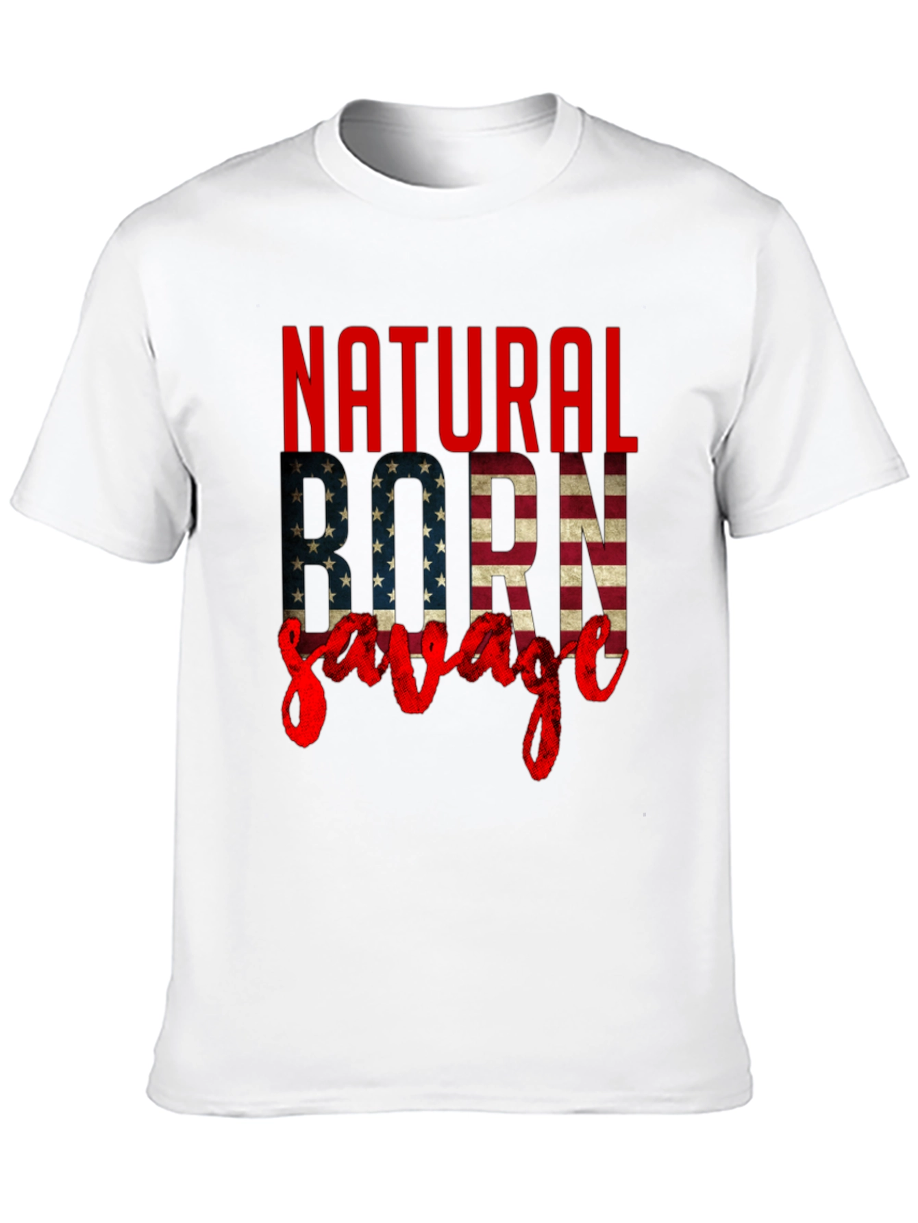 Black Natural Born Savage Graphic Tee view 10