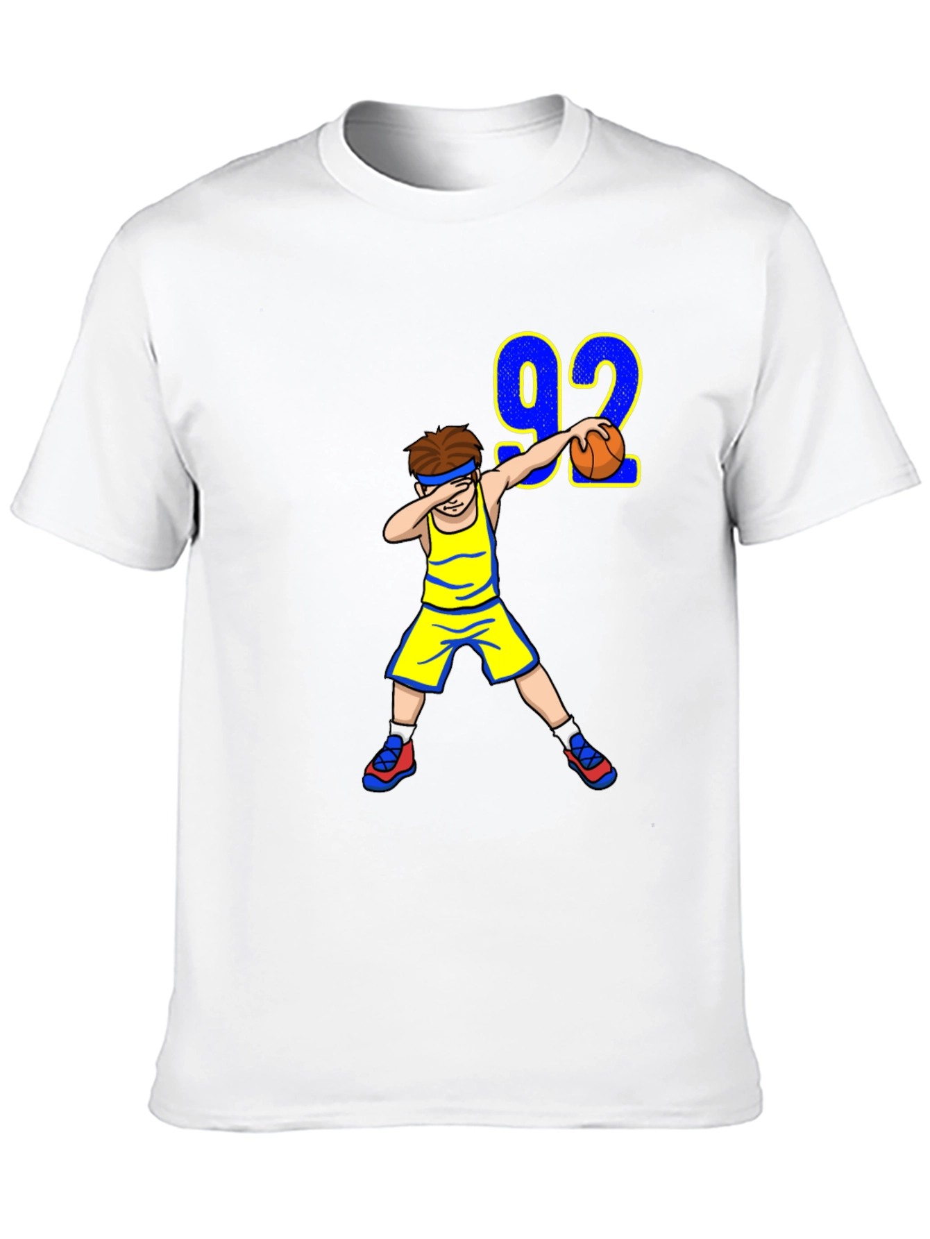 Black Dabbing Basketball Player Tee view 10
