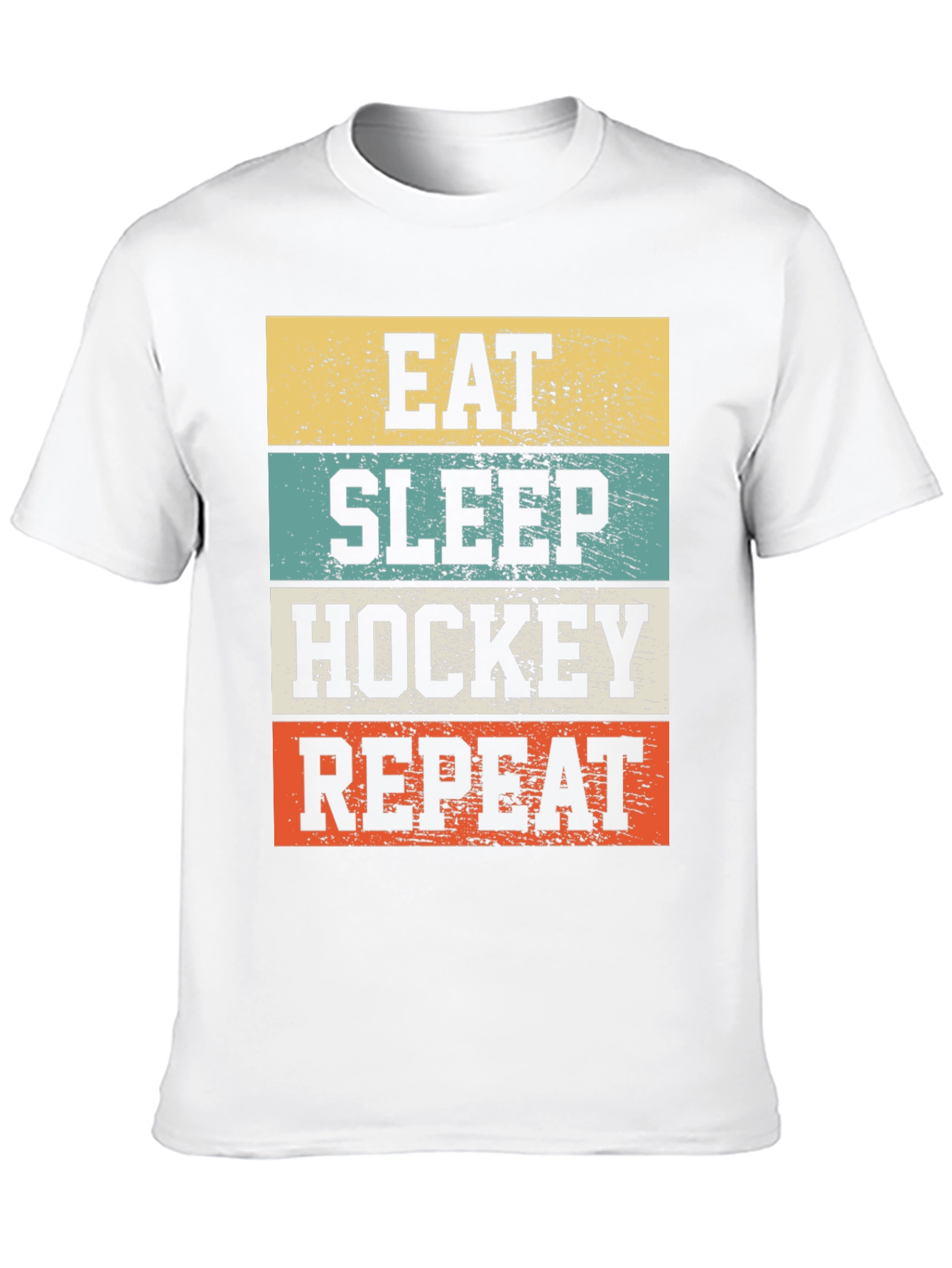 Black Eat Sleep Hockey Repeat Graphic T-Shirt view 10