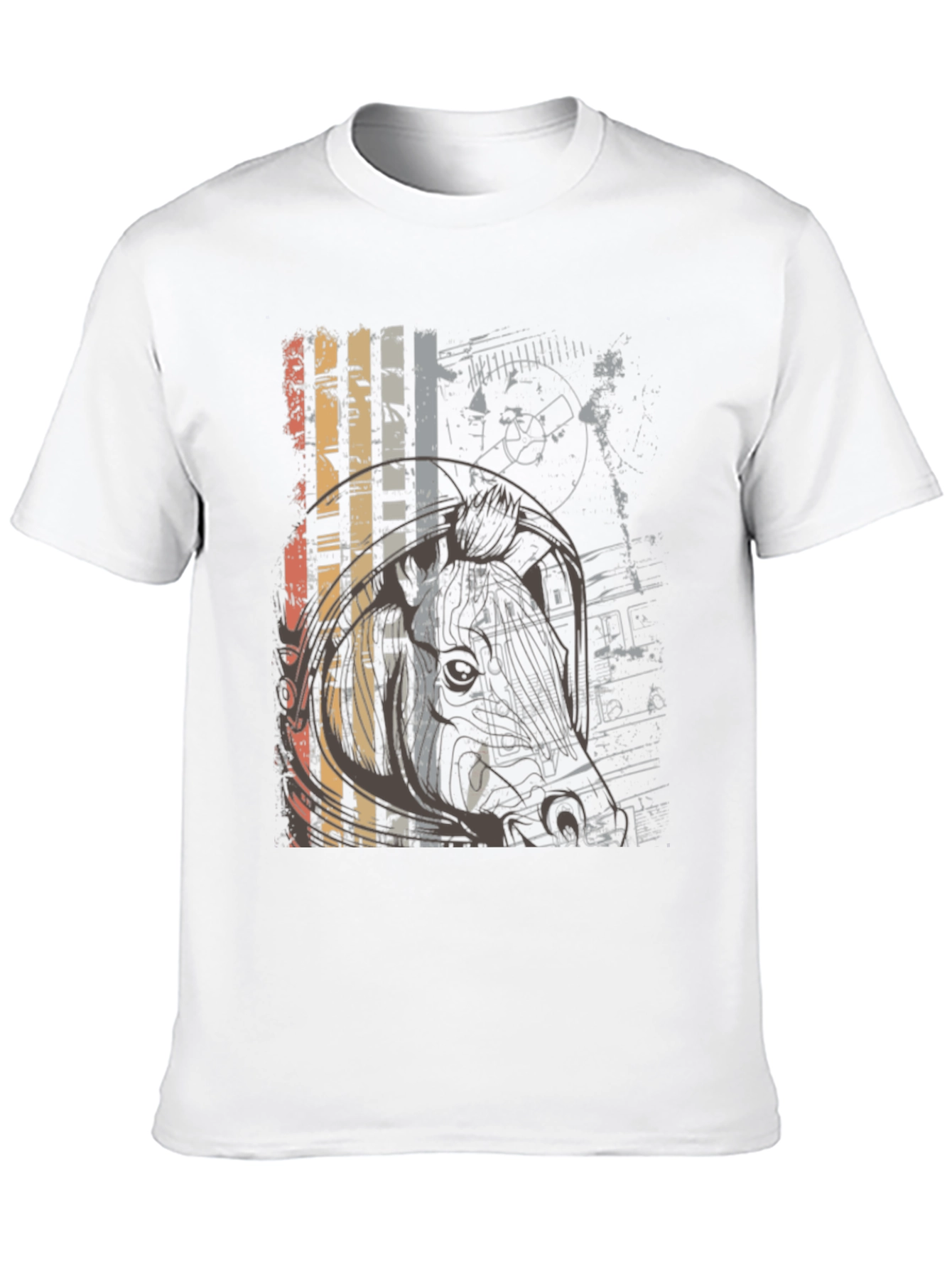 Black Retro Graphic Print Crew Neck T-Shirt view 10