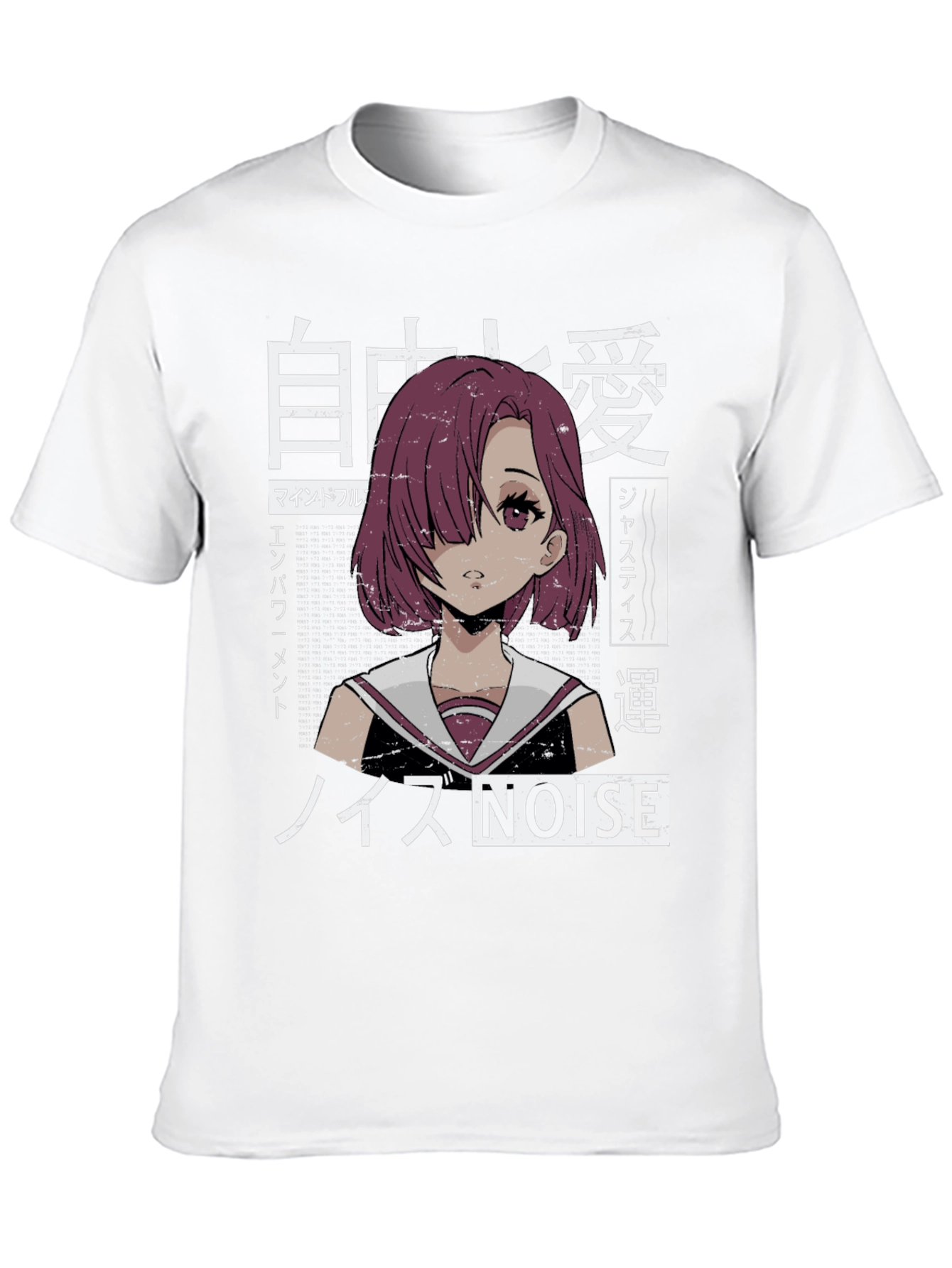 Black Anime Girl Graphic Tee - Japanese Aesthetic Shirt view 10
