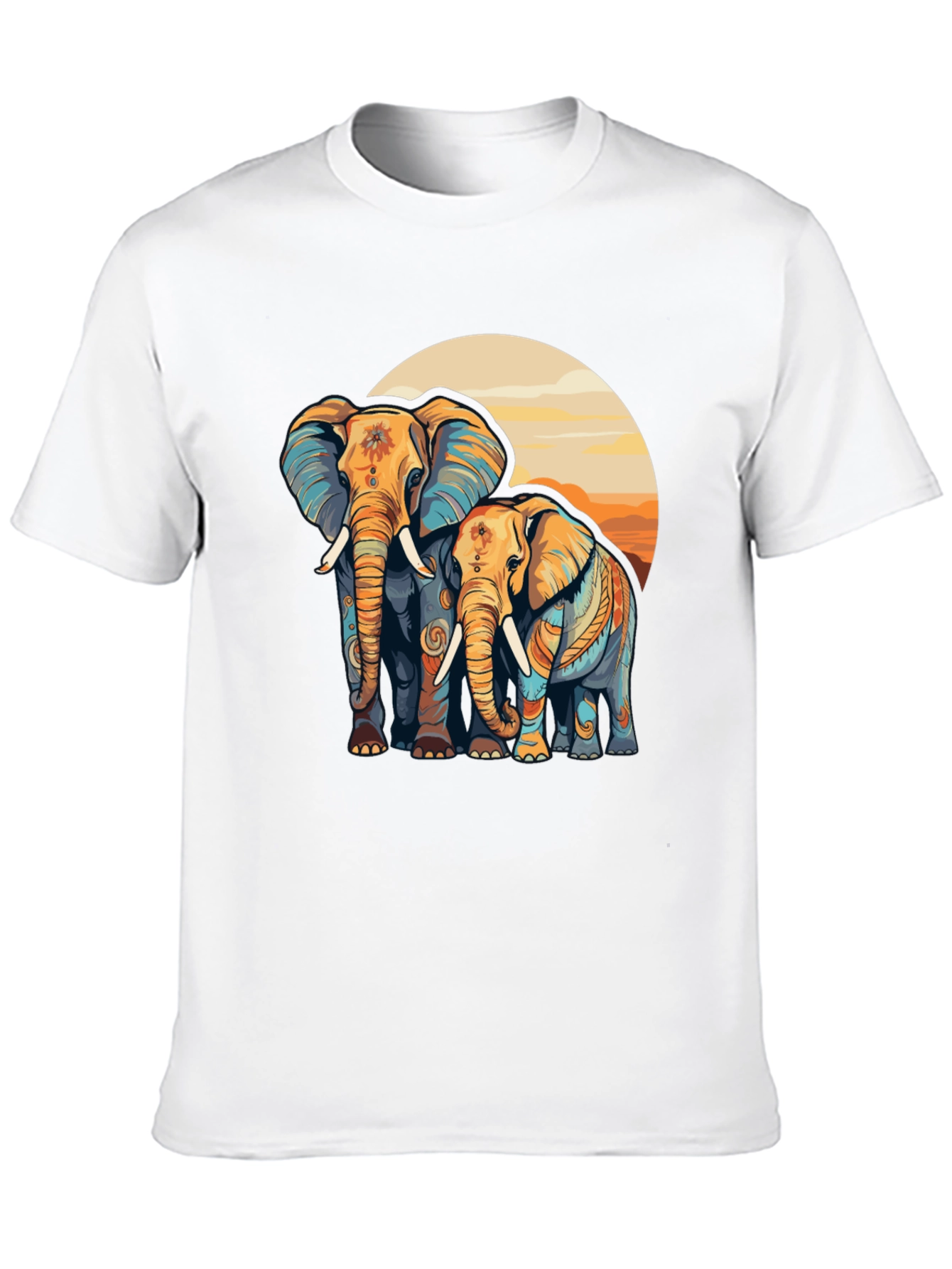 Black Elephant Sunset Graphic Tee - Stylish Comfort view 10