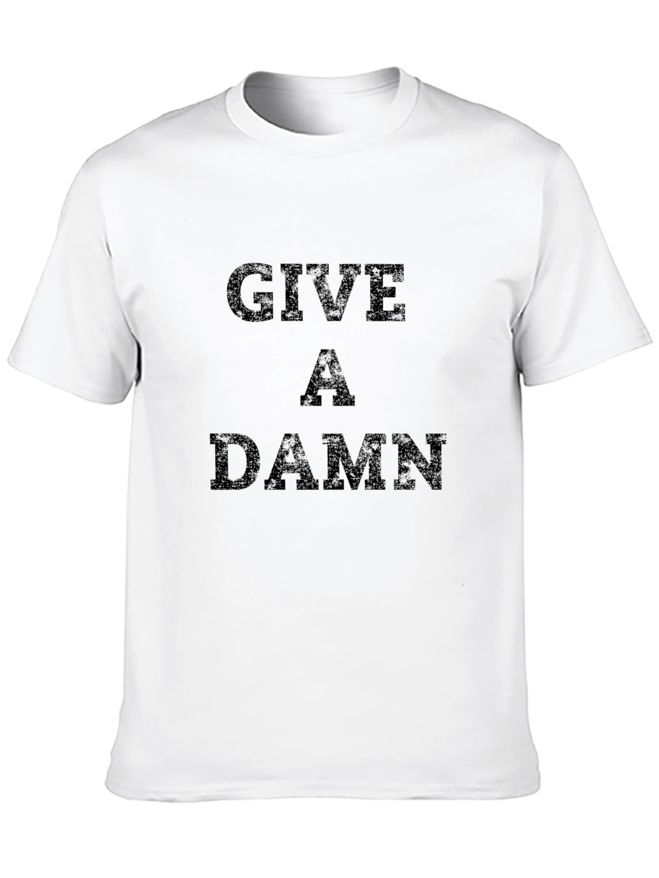 Black Give a Damn Graphic Tee - Black Cotton T-Shirt view 10