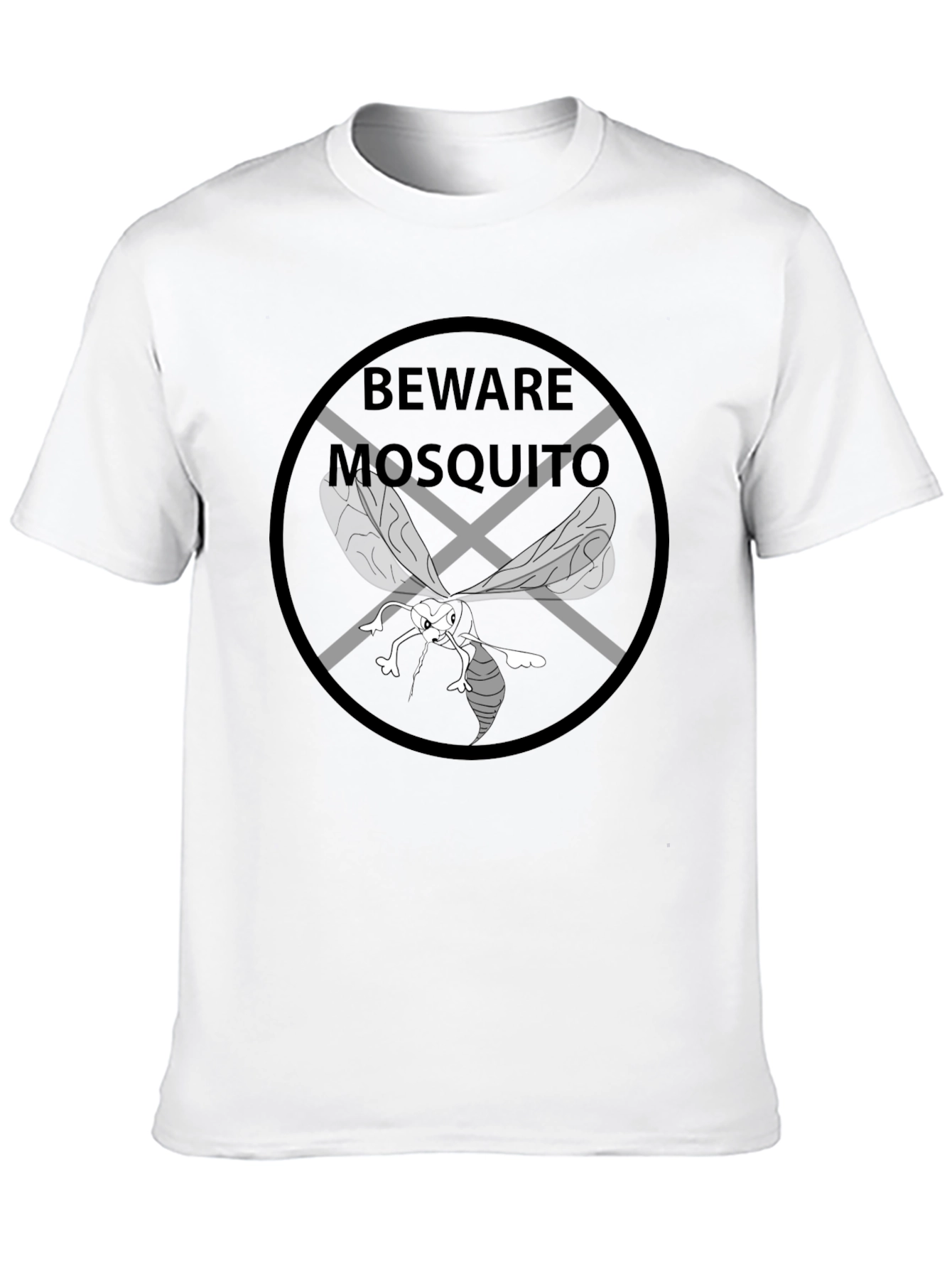 Black Beware Mosquito Graphic Tee - Black Cotton T-Shirt view 10