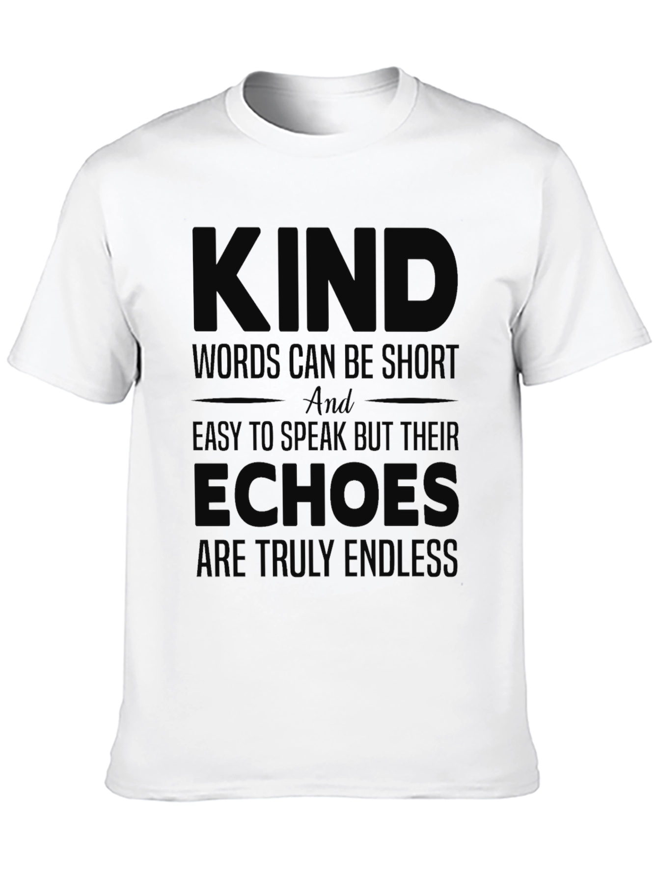 Black Kind Words Echo T-Shirt view 10