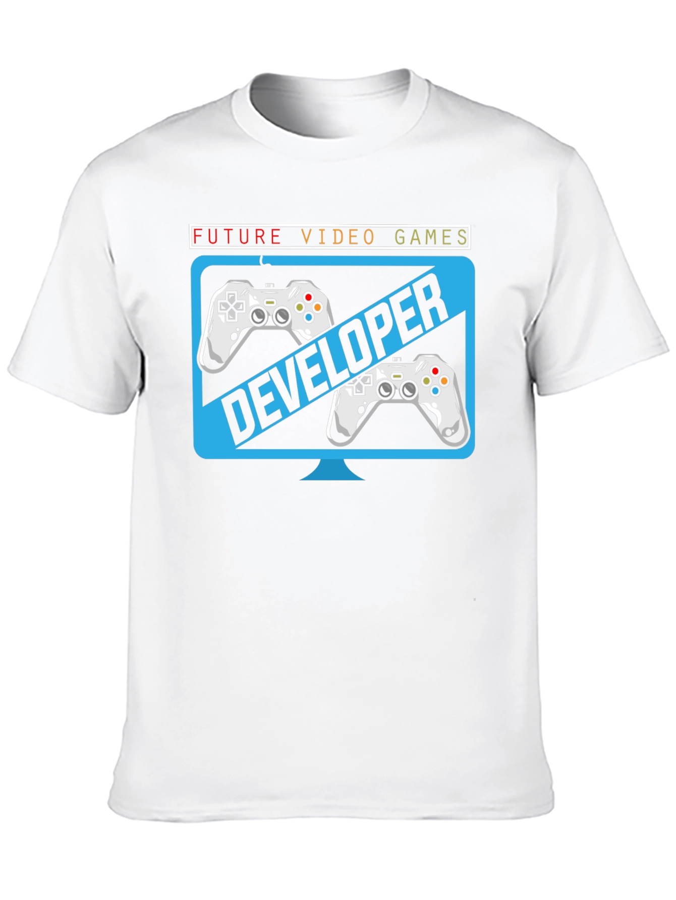 Black Future Video Game Developer T-Shirt view 10