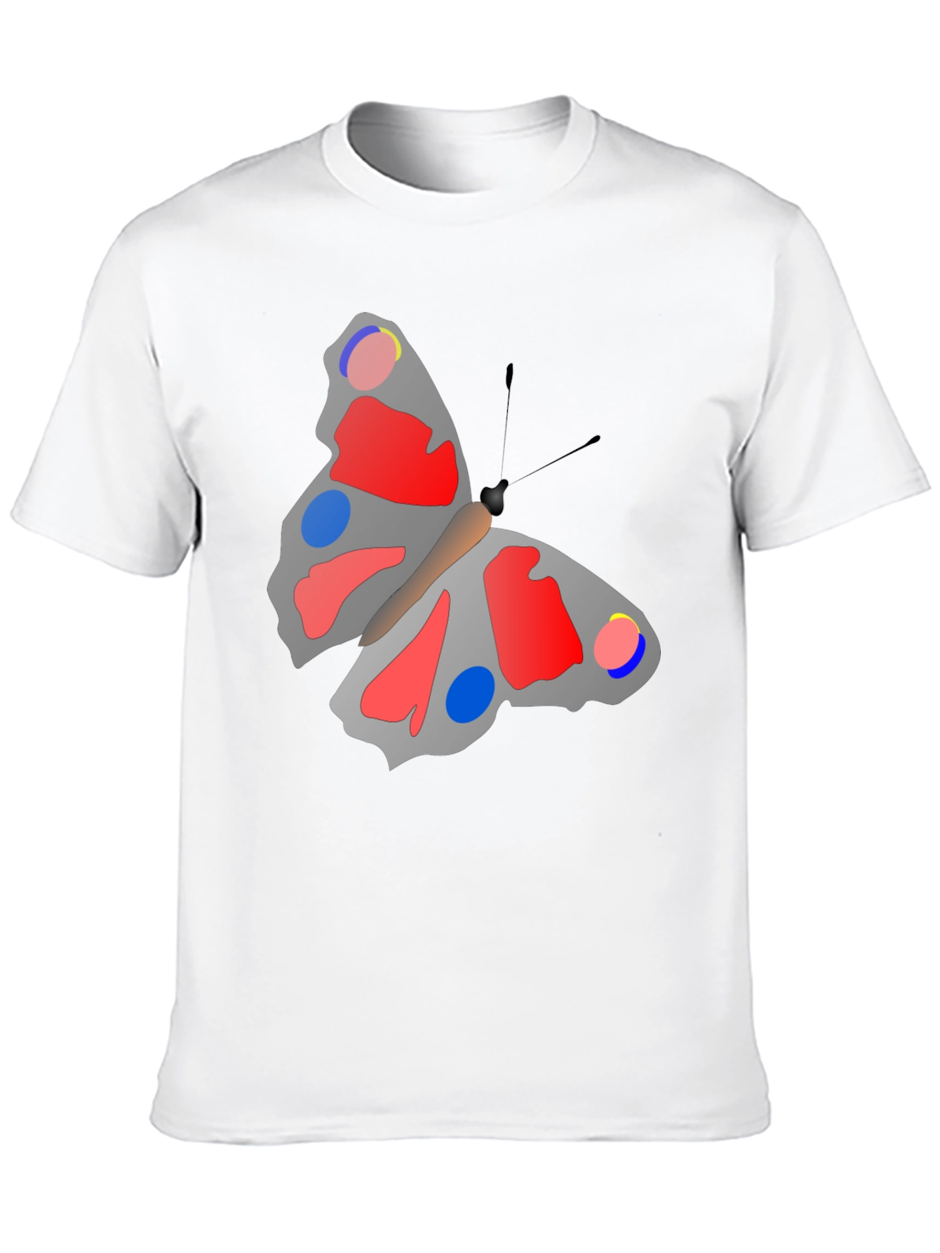 Butterfly Graphic Print Black T-Shirt - 10