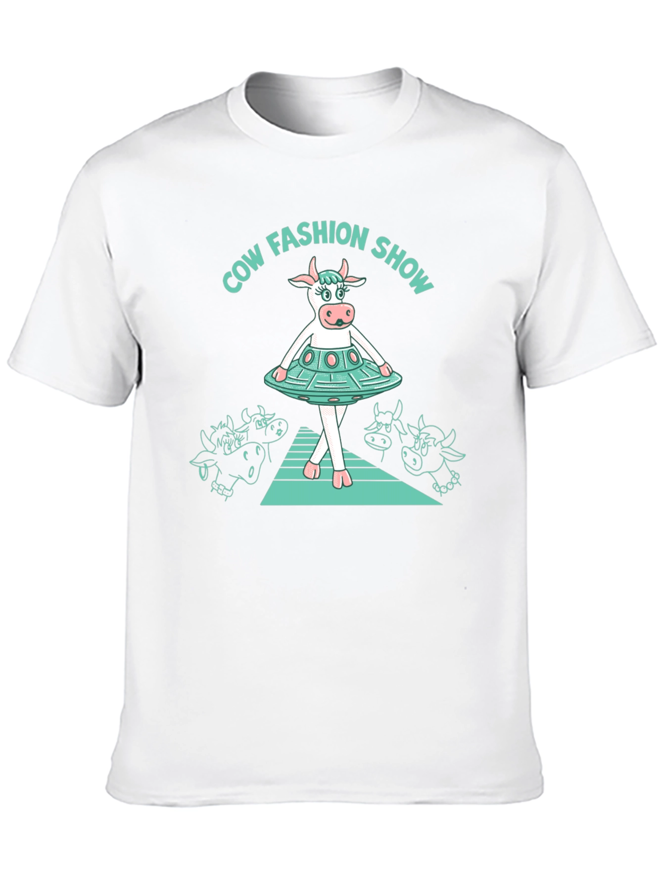 Black Cow Fashion Show Black T-Shirt view 10