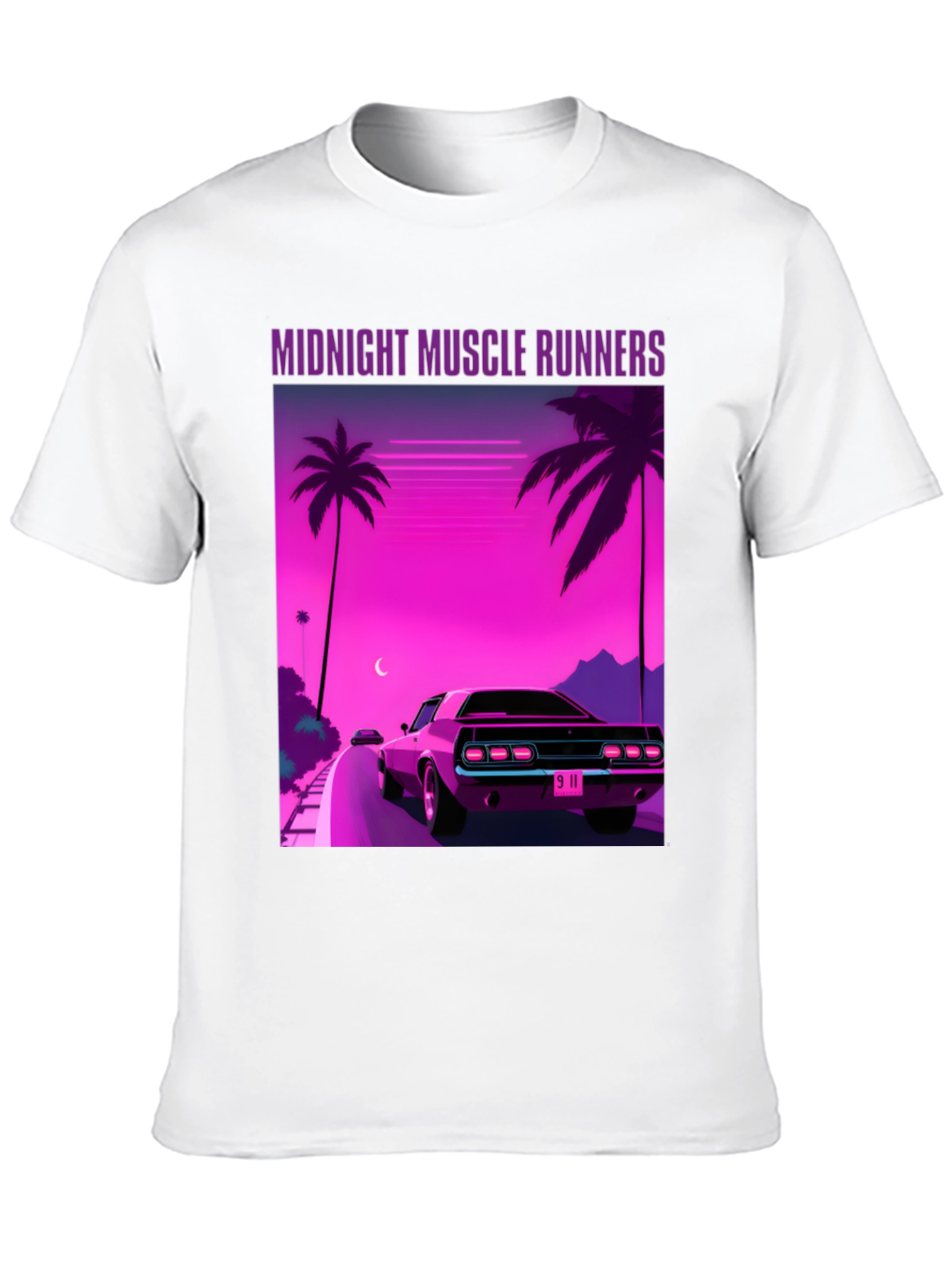 Black Midnight Muscle Runners Graphic Tee view 10