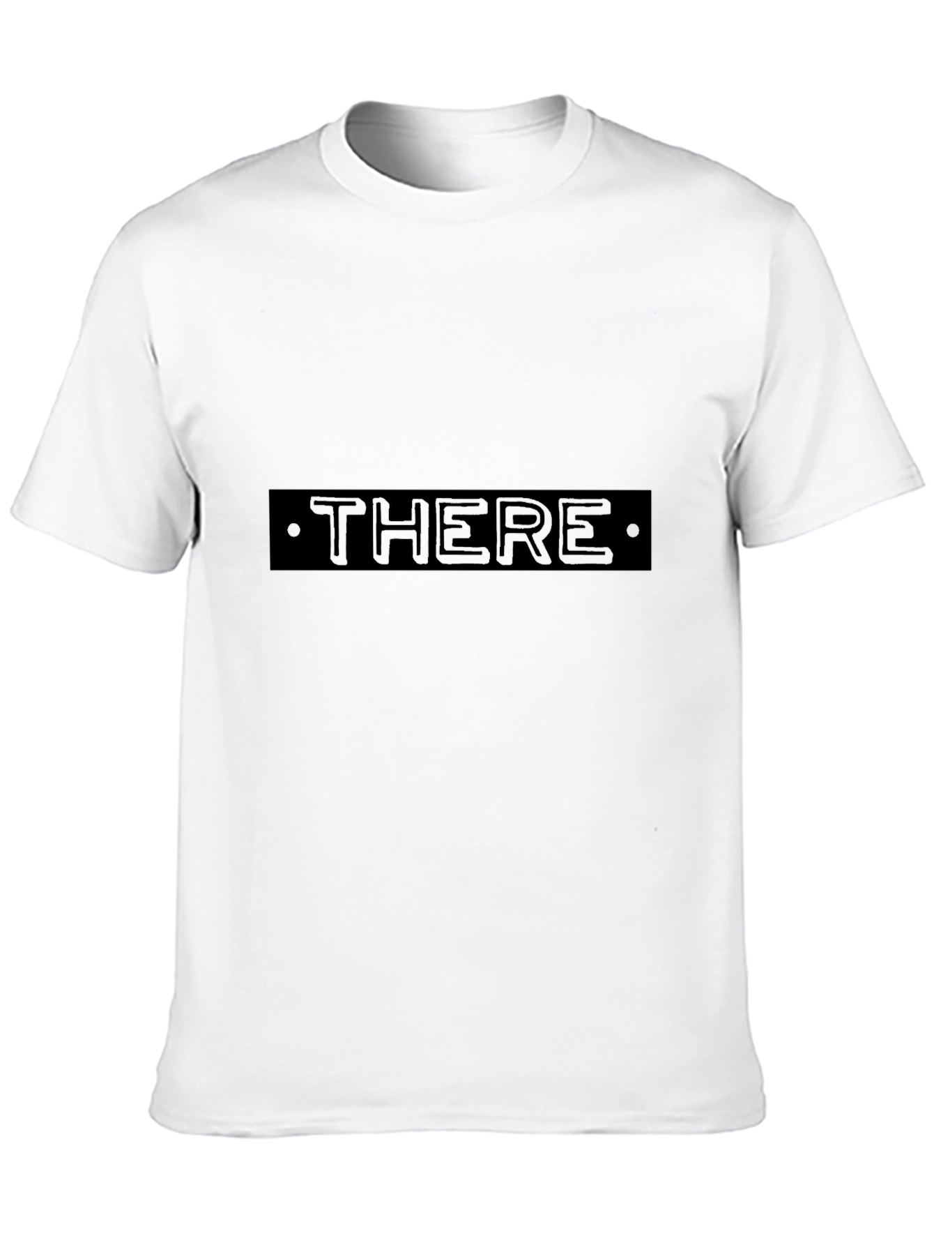 Black Statement Tee: 'THERE' Graphic Black T-Shirt view 10