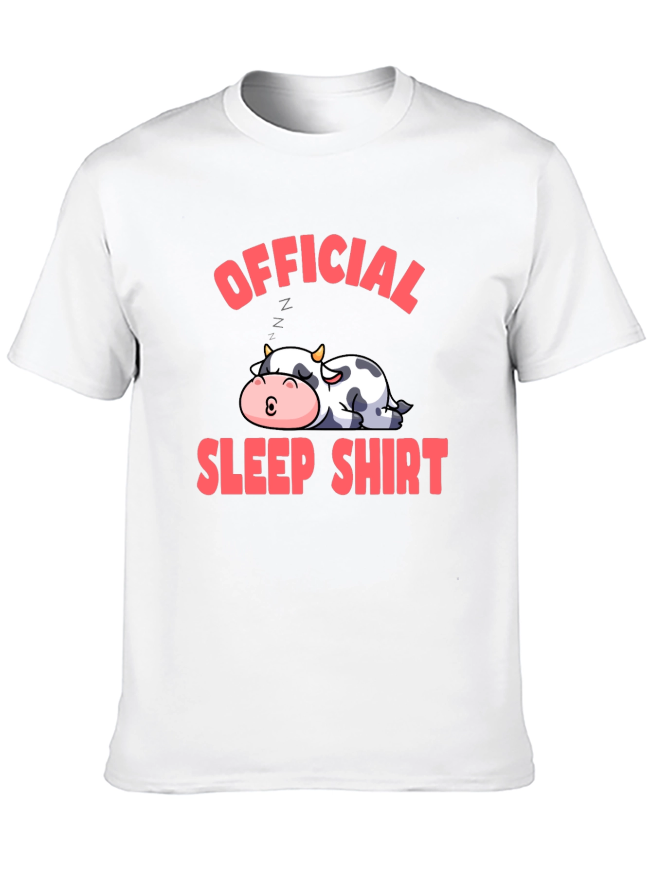 Black Official Sleep Shirt Cow Graphic Tee view 10
