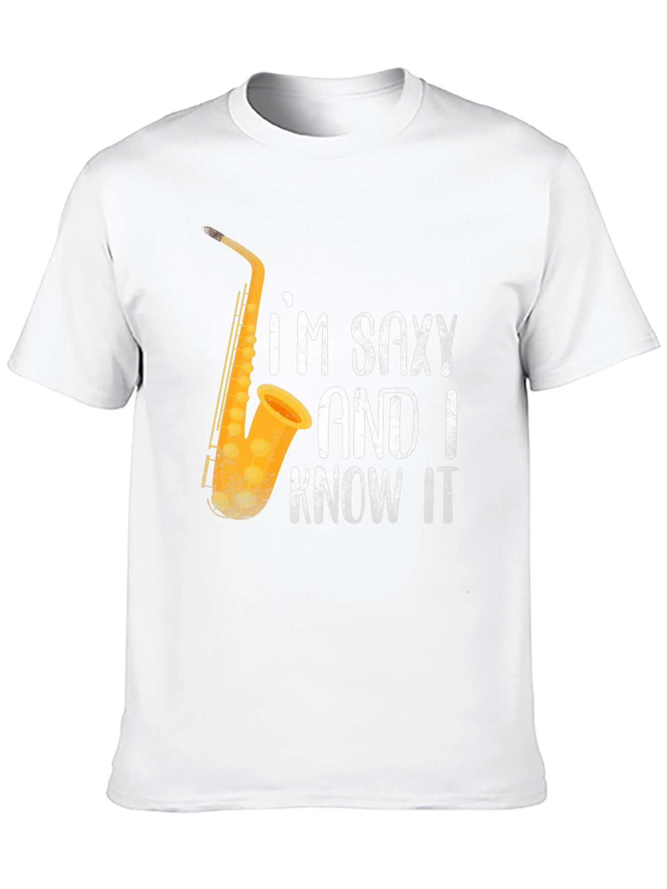 Black Saxy & I Know It T-Shirt | Funny Saxophone Player Tee view 10
