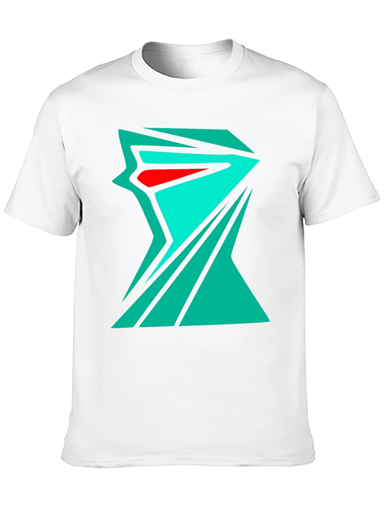 Black Abstract Geometric Tee - Edgy Streetwear Style view 10