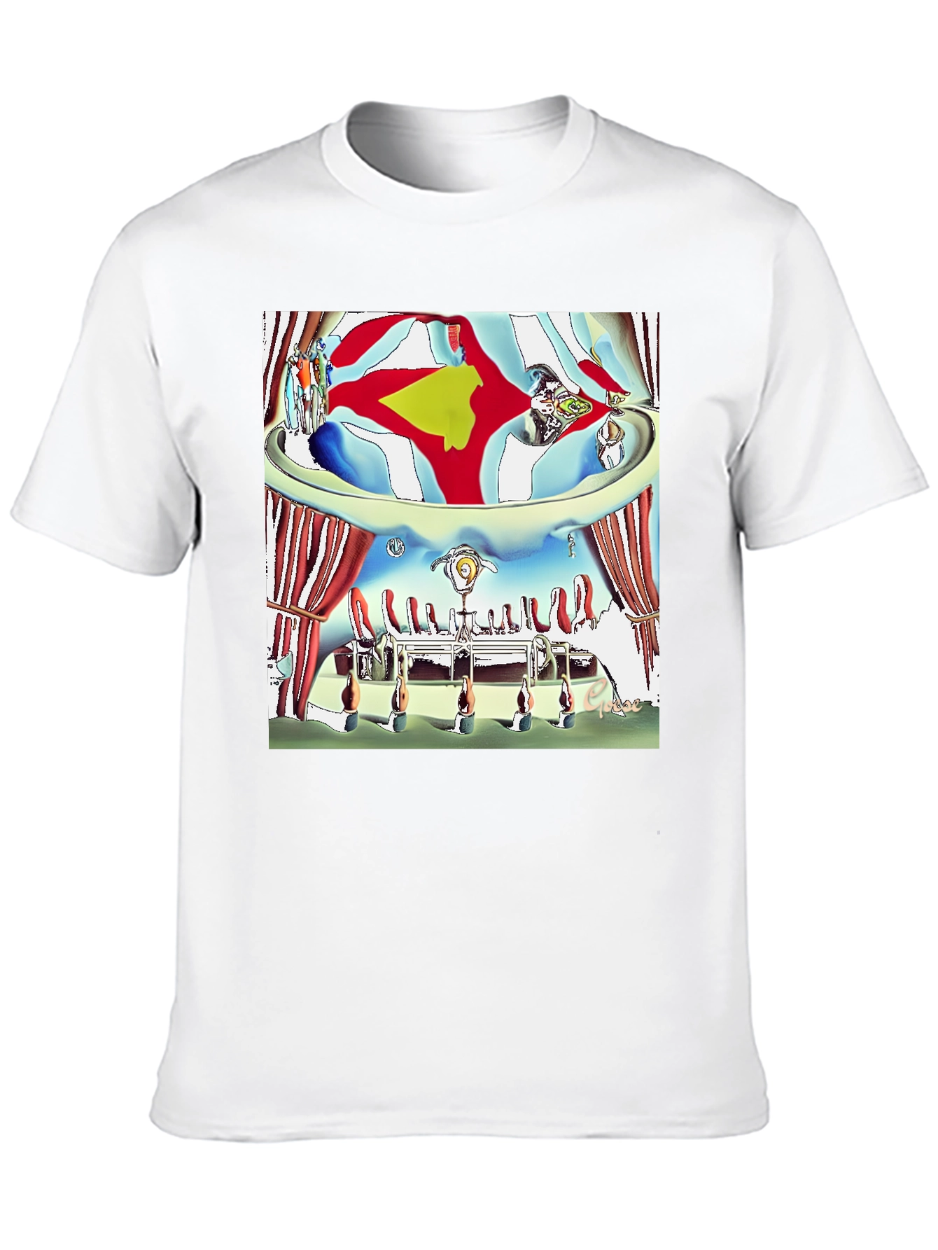 Black Surreal Art Print Black T-Shirt view 10