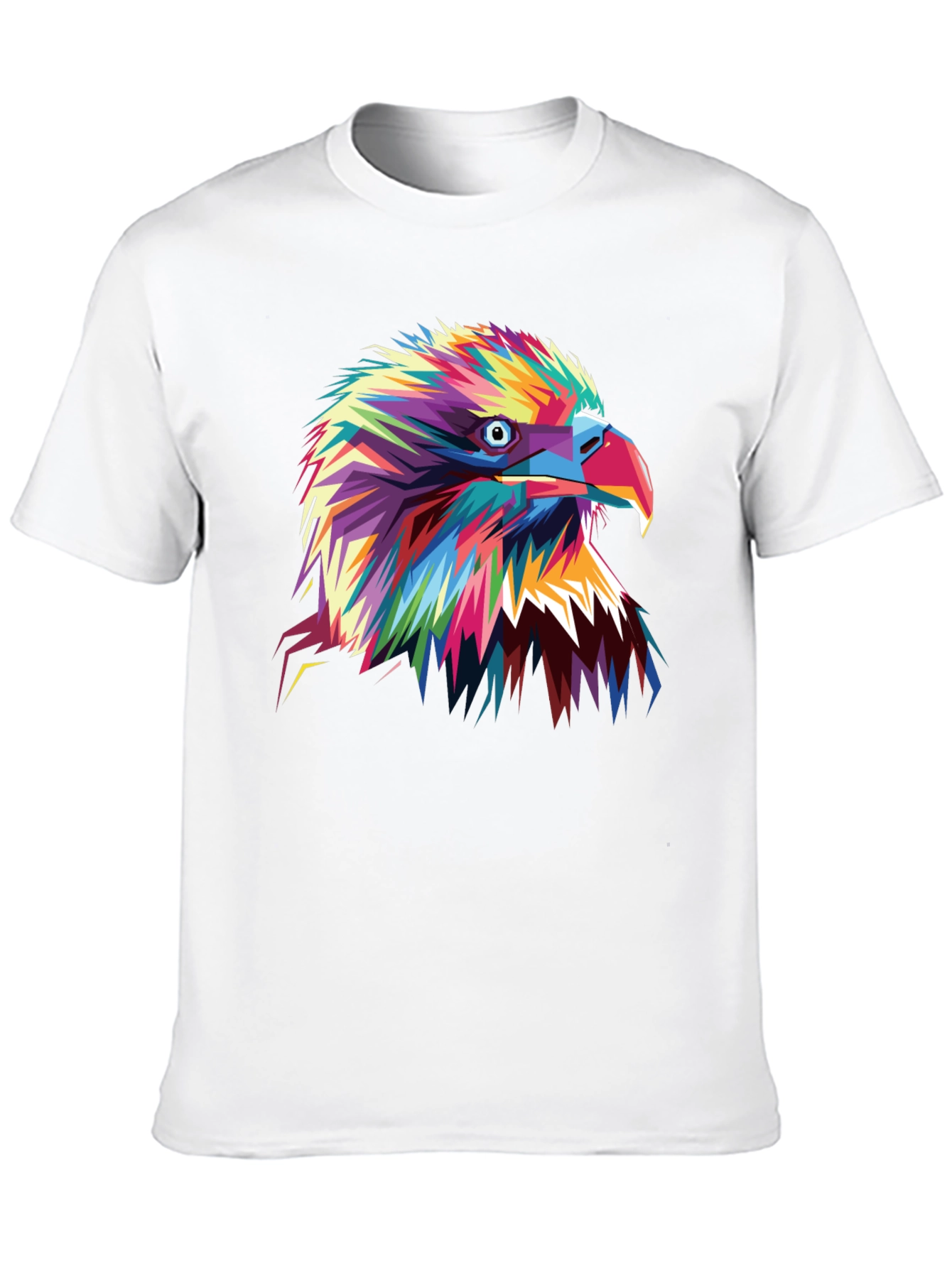 Black Vibrant Eagle Graphic Tee - Bold Colorful Bird Art view 10