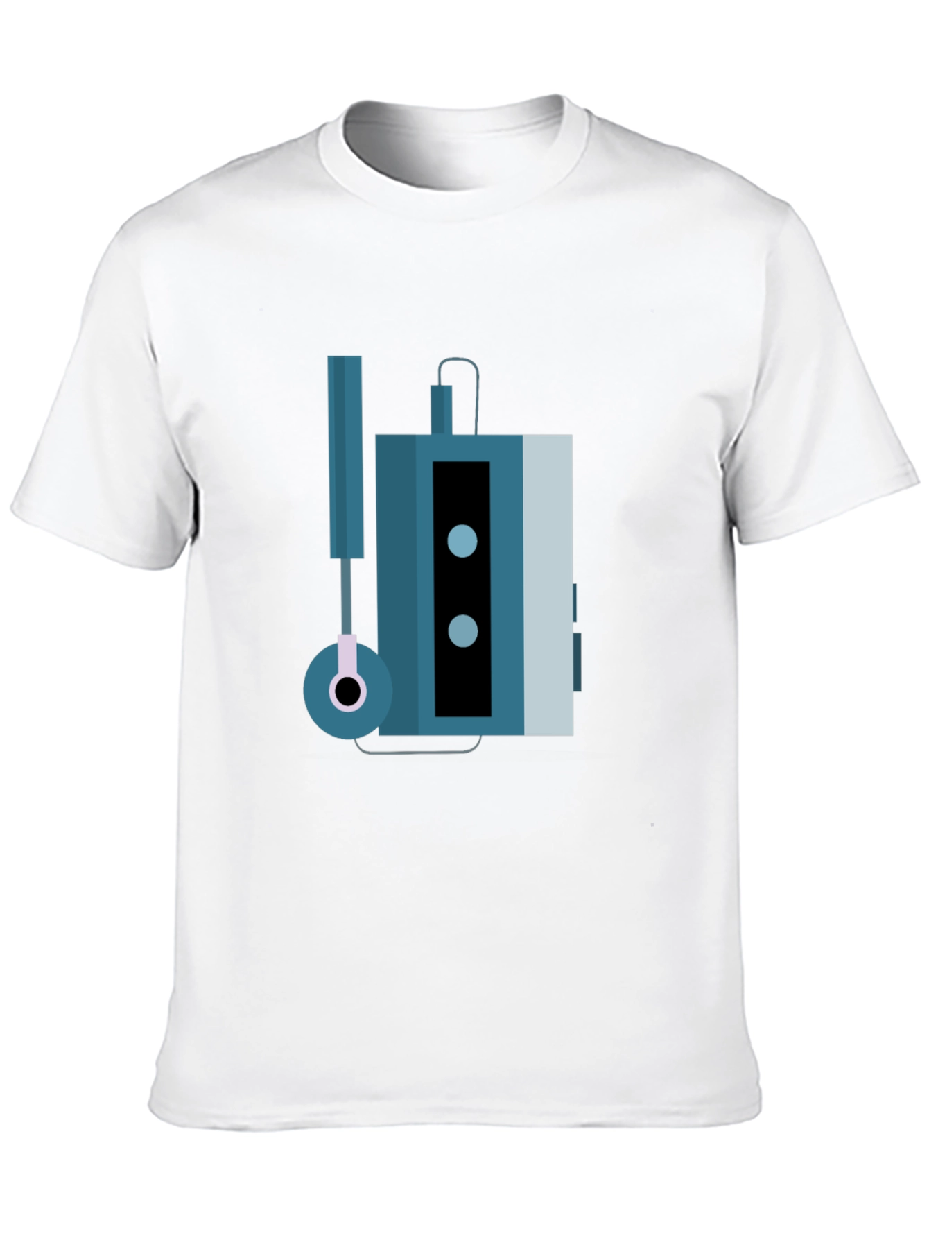 Black Retro Cassette Player Graphic Tee - Black view 10