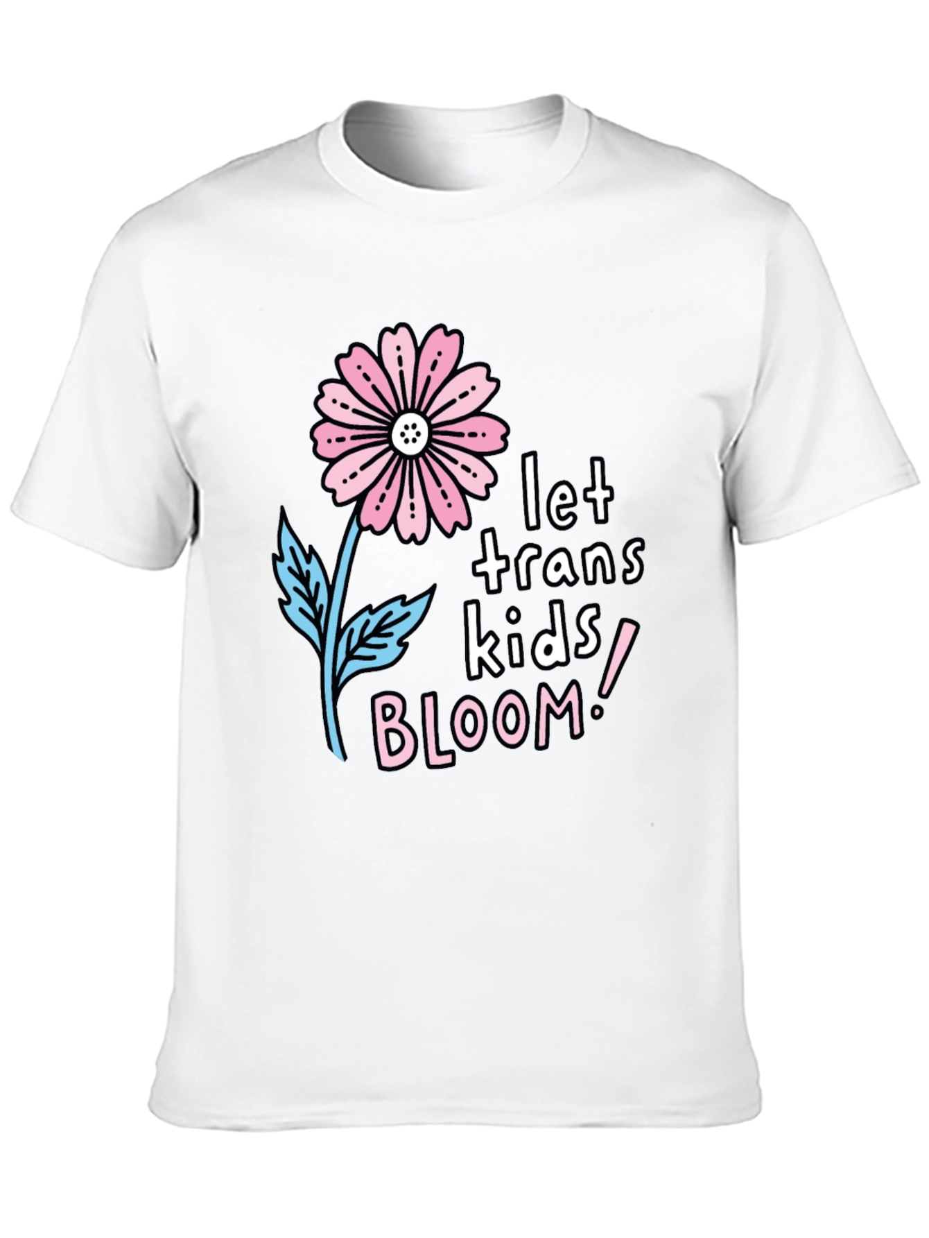 Black Let Trans Kids Bloom Graphic Tee - Black view 10