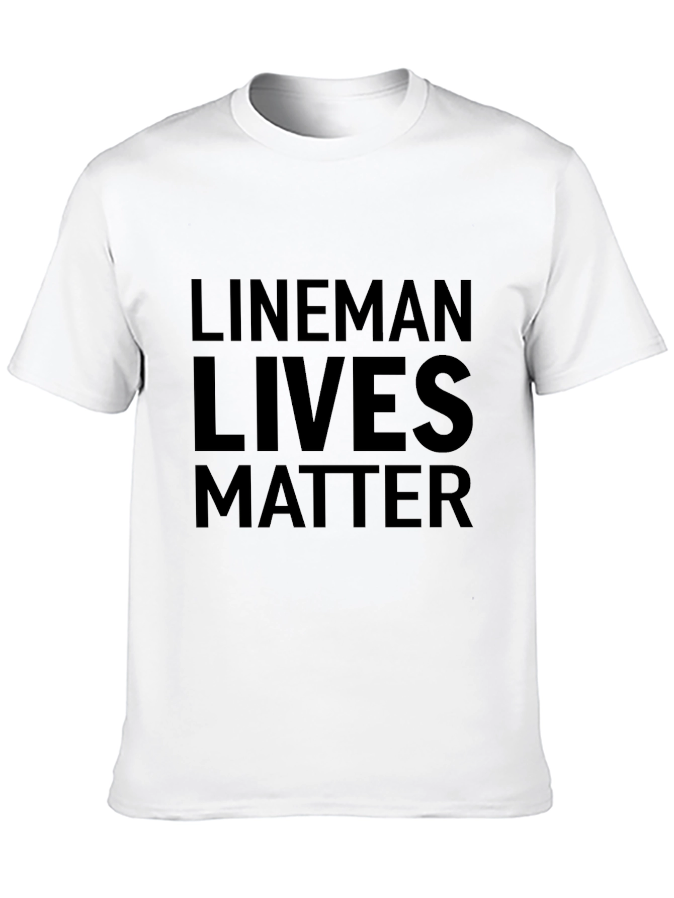 Black Lineman Lives Matter Graphic Tee - Black view 10
