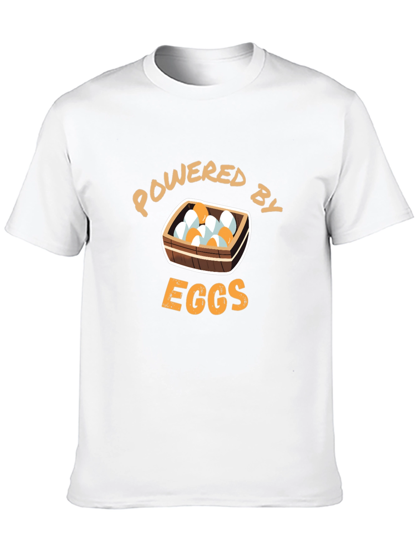 Black Powered By Eggs Graphic T-Shirt view 10