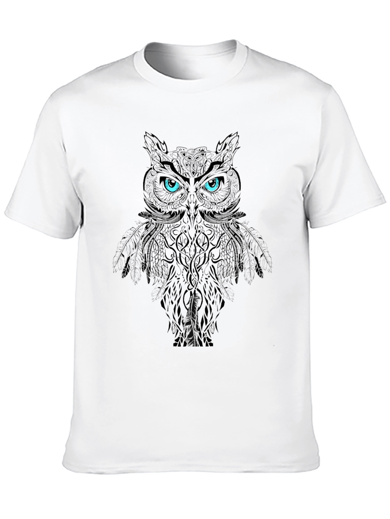 Black Mystic Owl Graphic T-Shirt - Cool Design view 10