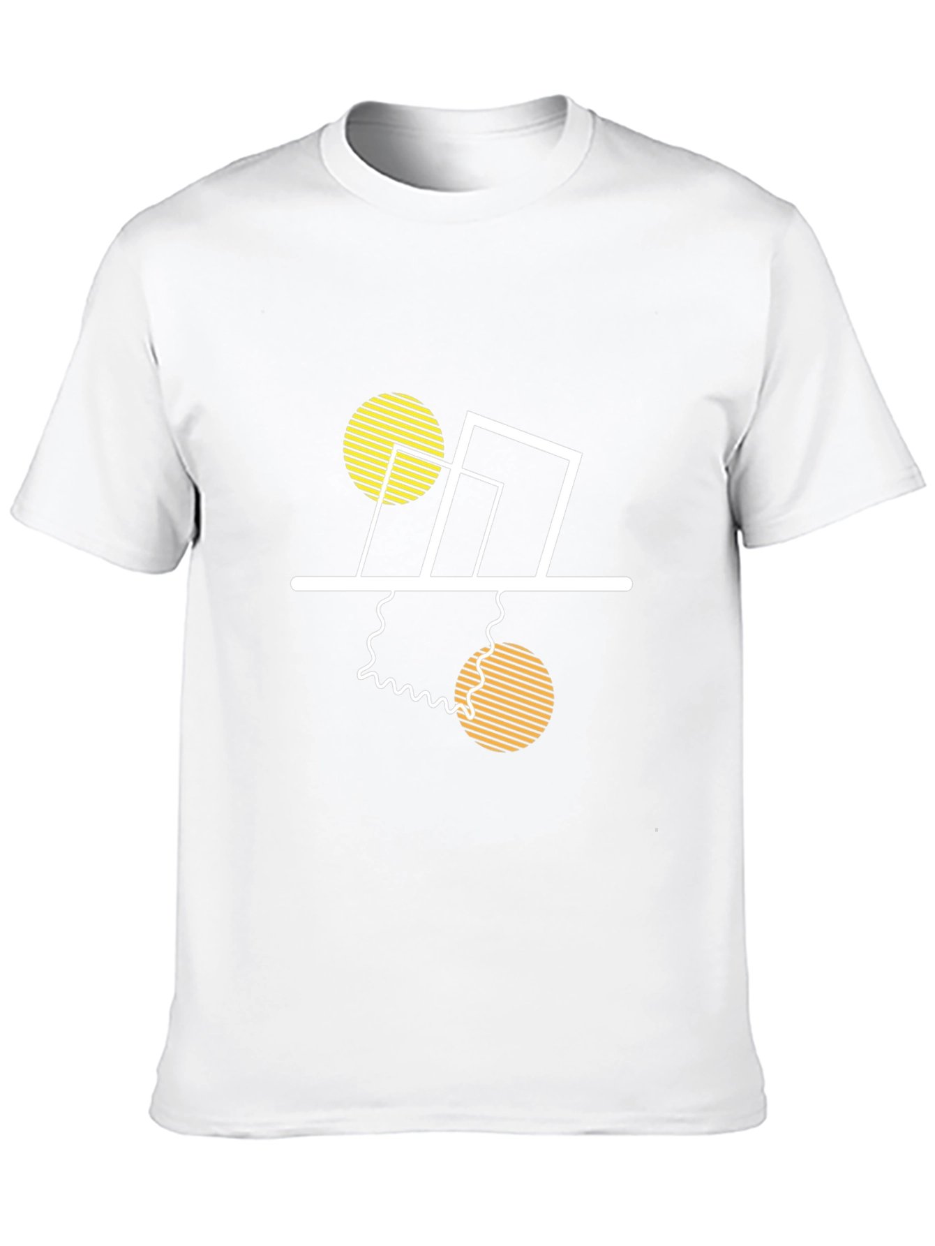 Black Modern Geometric Graphic Tee - Stylish Black T-Shirt view 10