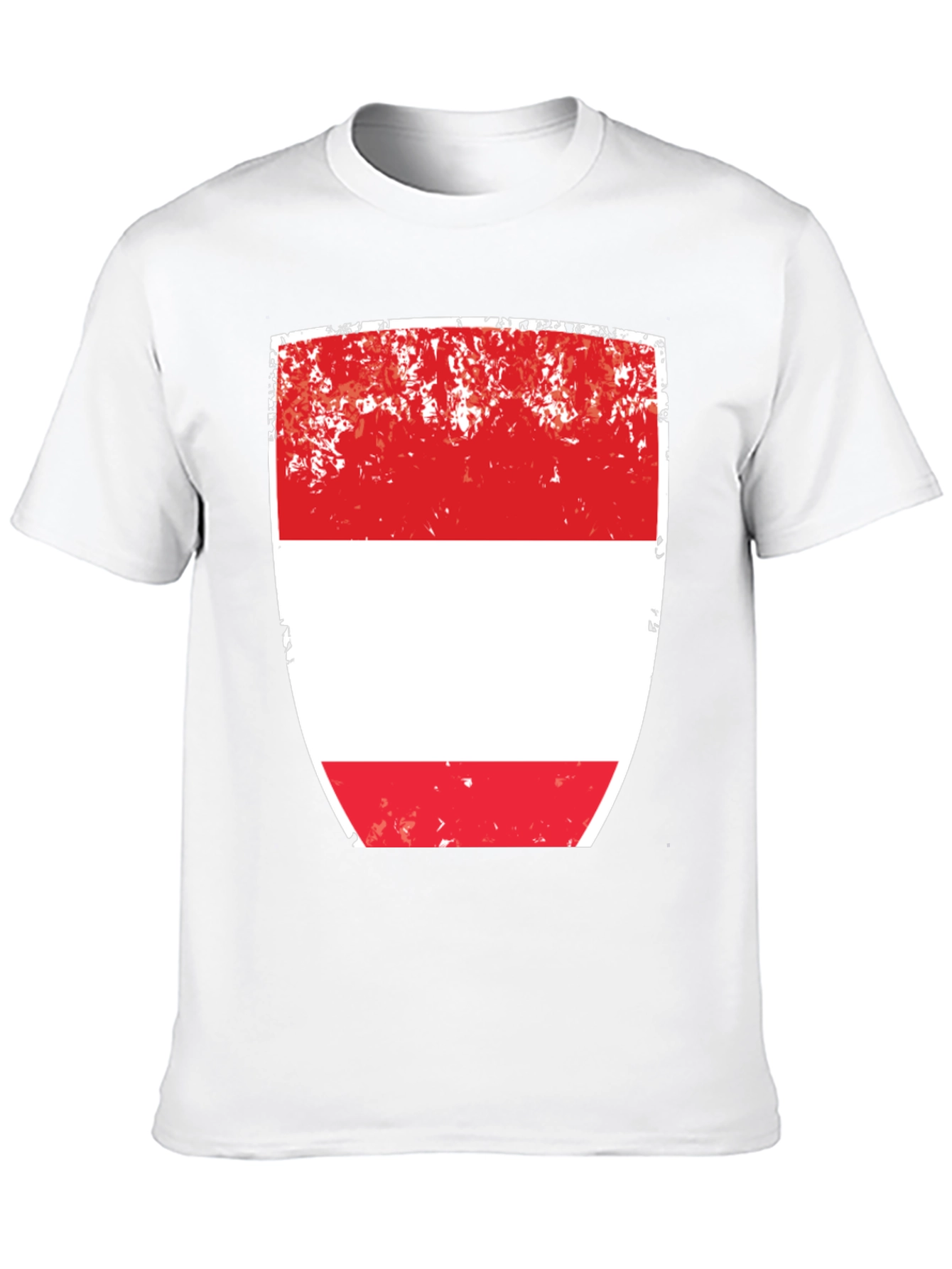 Black Austria Flag T-Shirt - Red and White Shield Design view 10