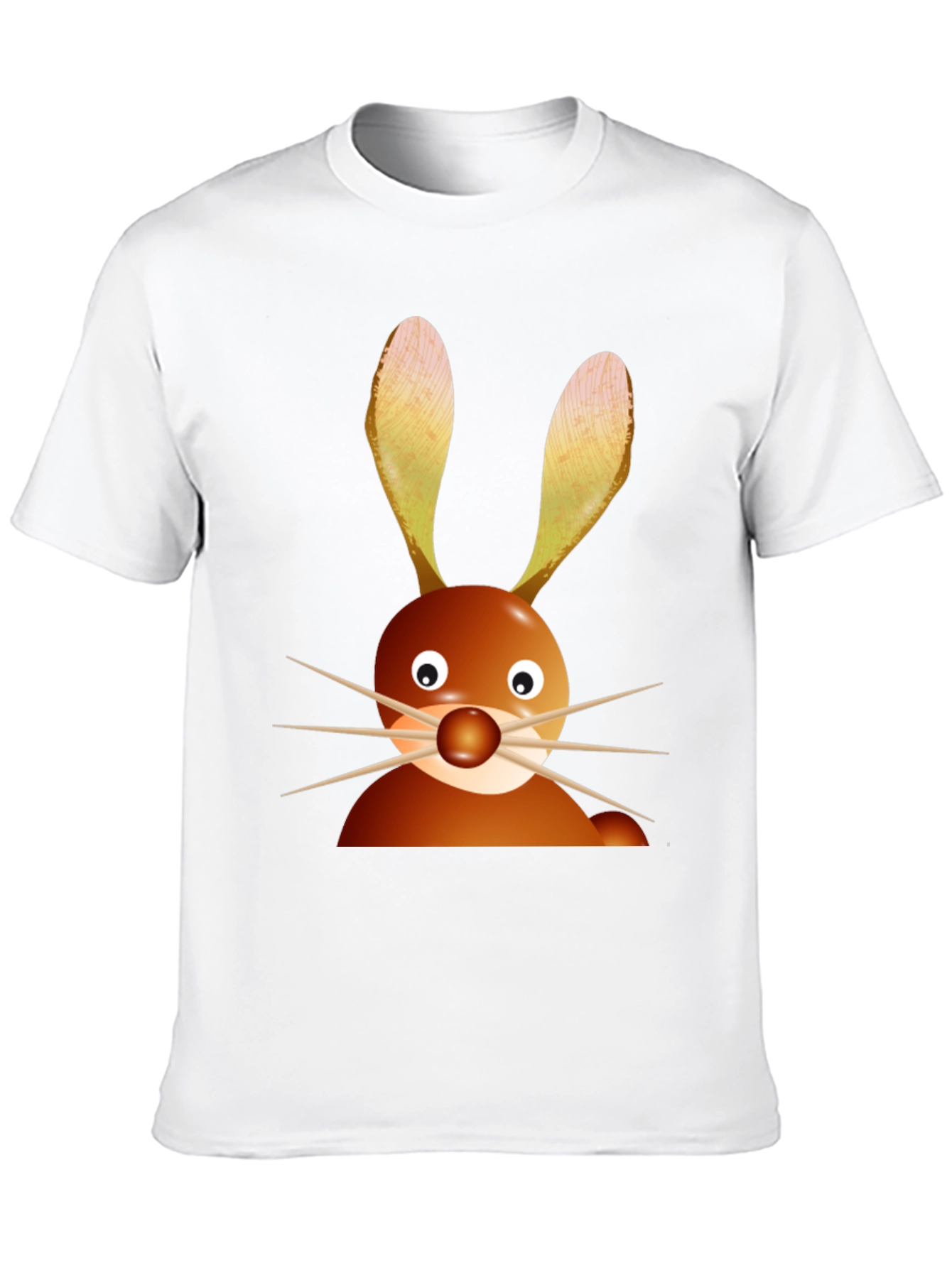 Black Funny Cartoon Bunny Rabbit Graphic Tee - Black view 10