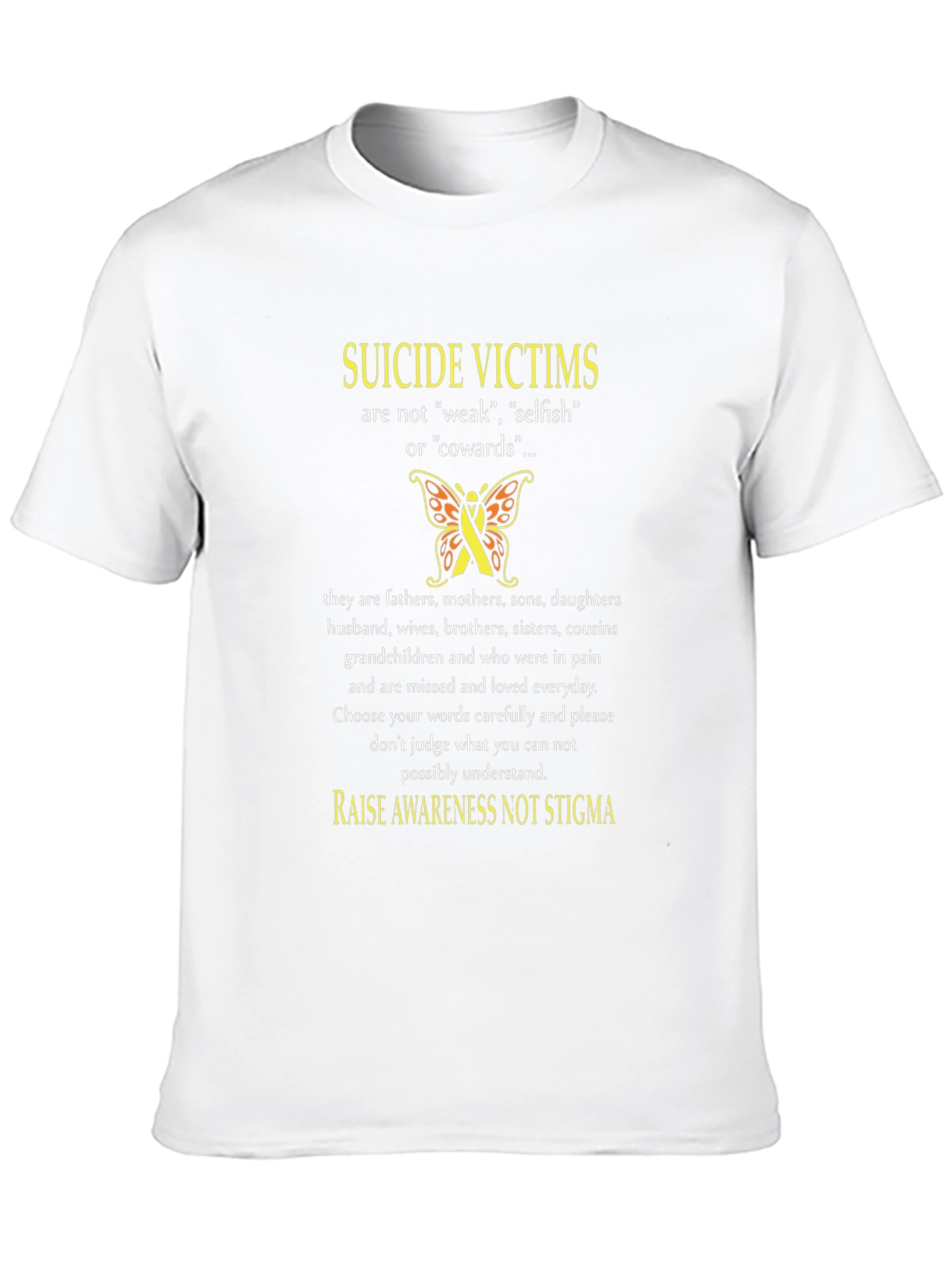 Black Suicide Awareness Graphic T-Shirt view 10