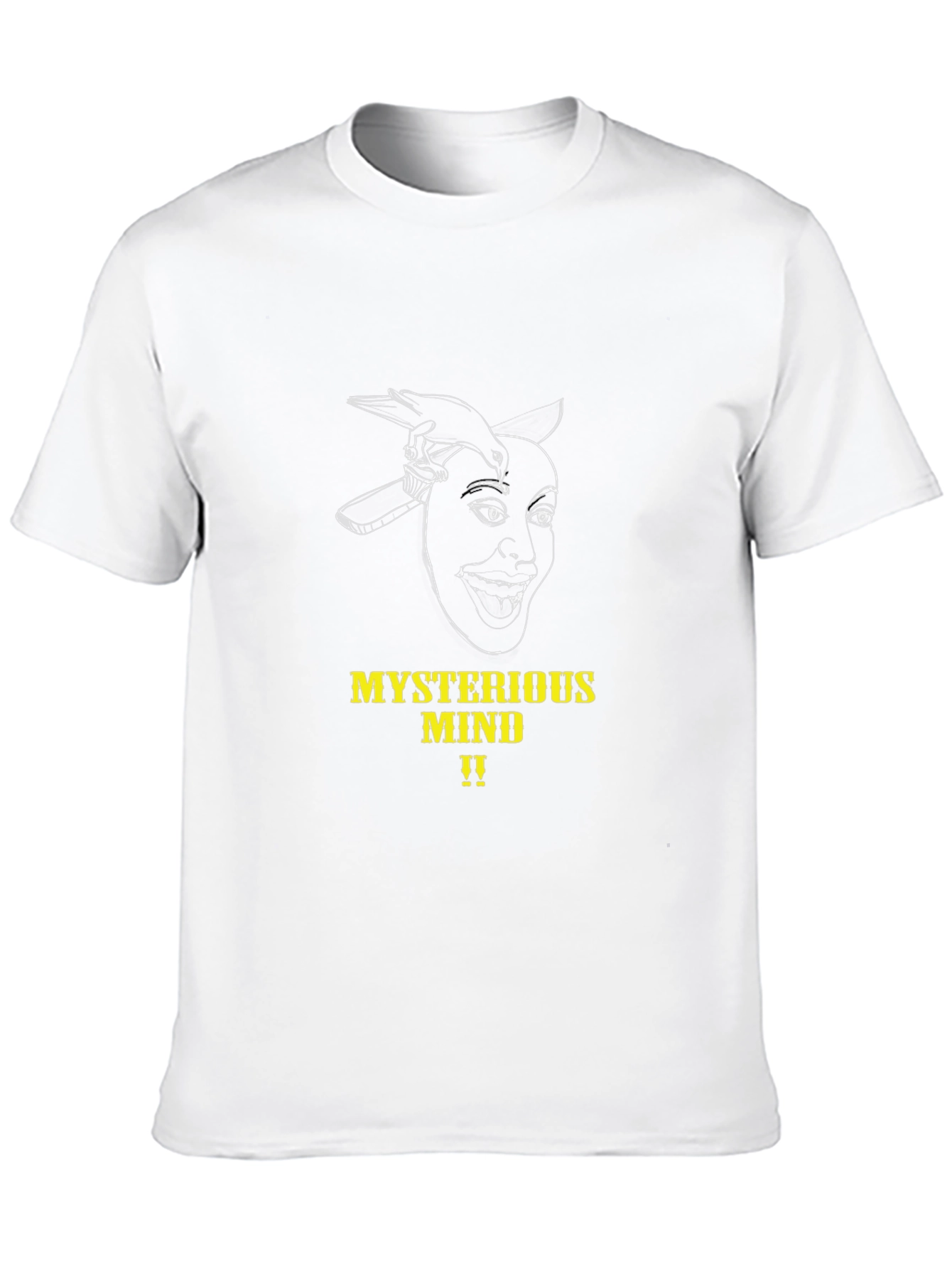 Black Mysterious Mind Graphic Tee - Black Unisex T-Shirt view 10