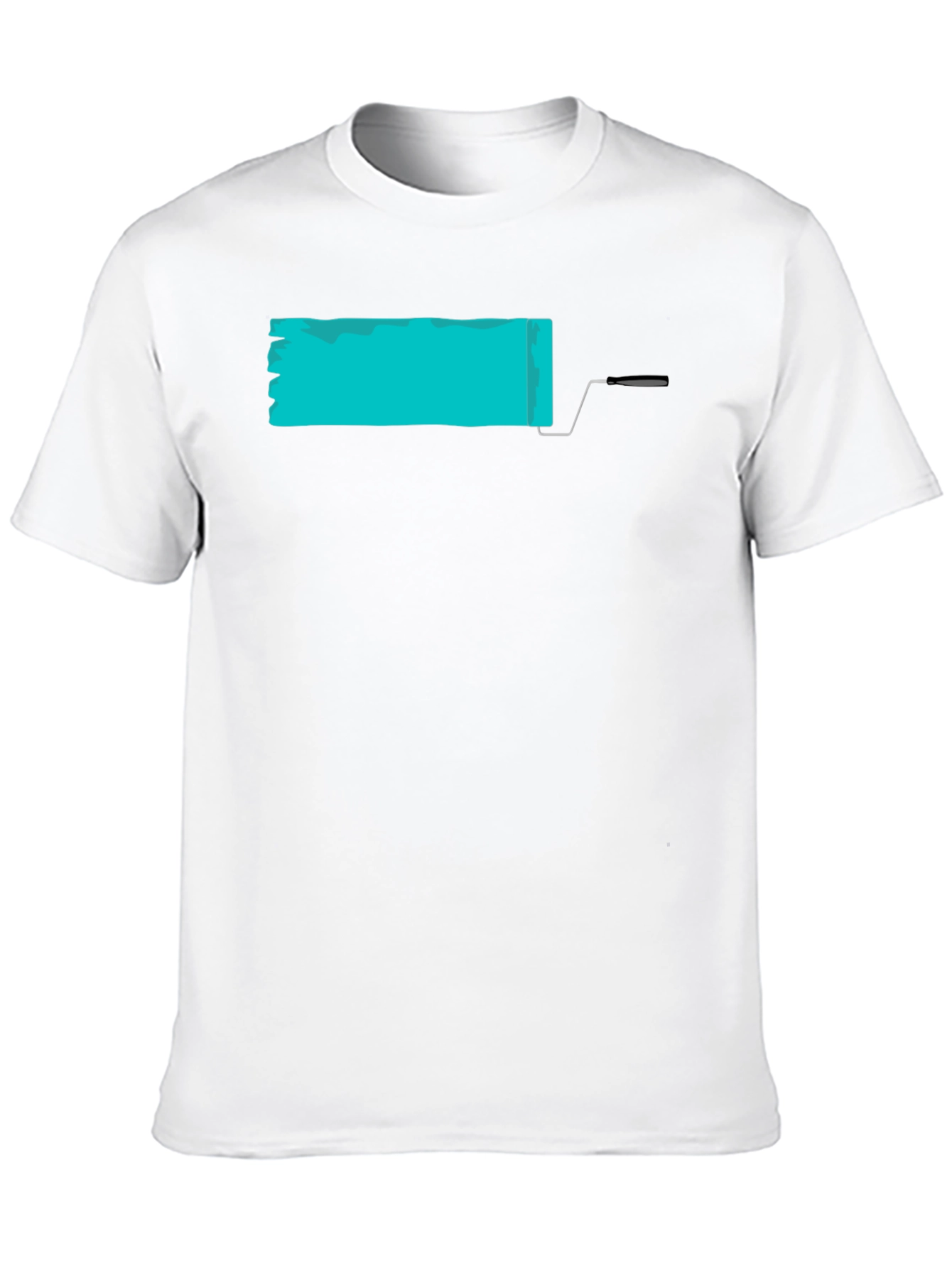 Black Paint Roller T-Shirt - Cool Graphic Tee view 10