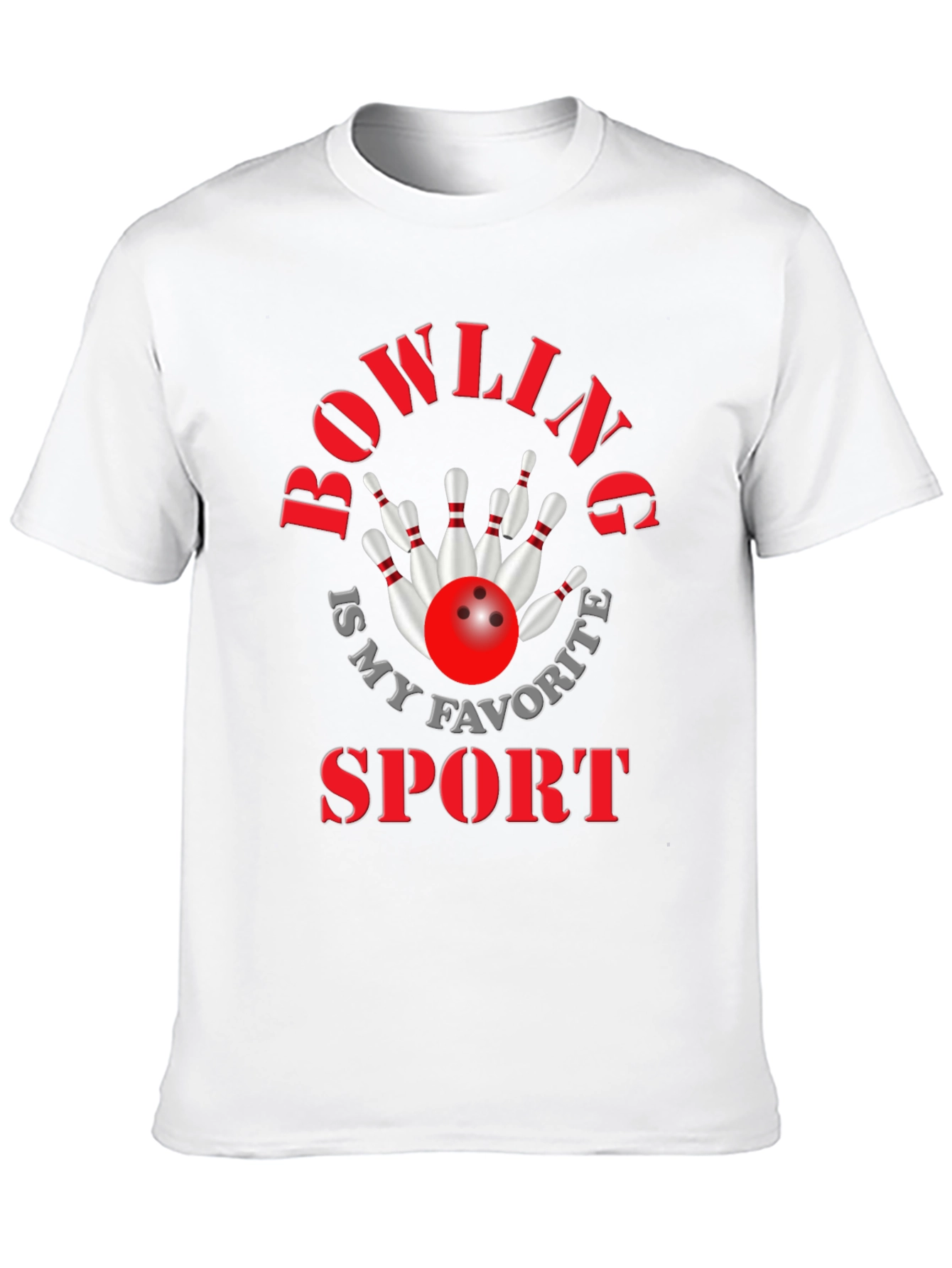 Black Bowling Is My Favorite Sport Graphic Tee view 10