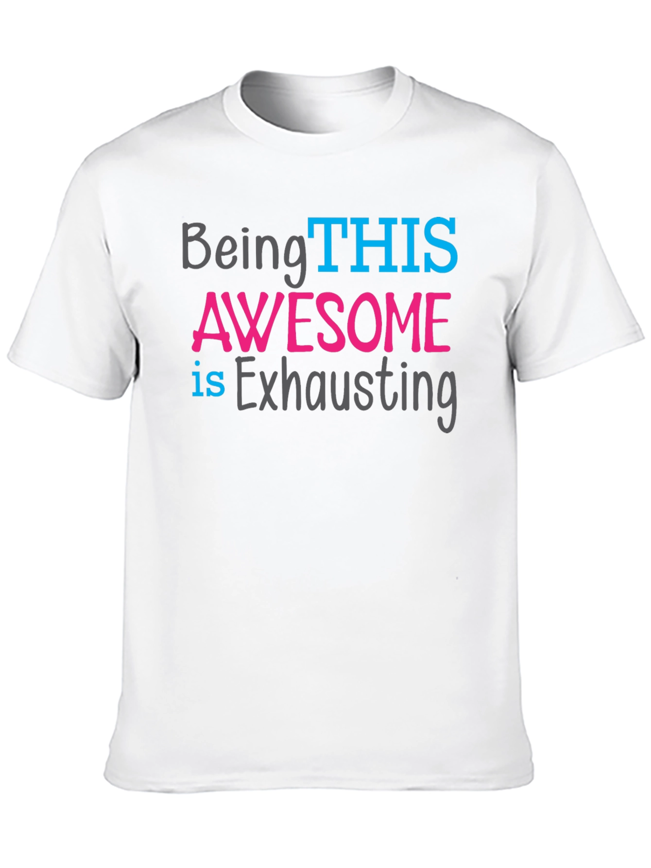 Black Awesome Exhausting Graphic T-Shirt view 10