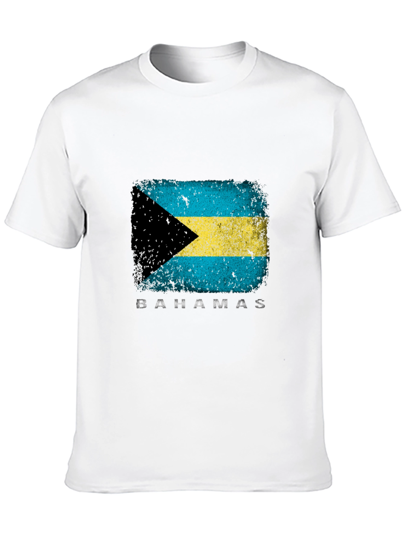 Black Bahamas Flag Graphic T-Shirt - Black view 10
