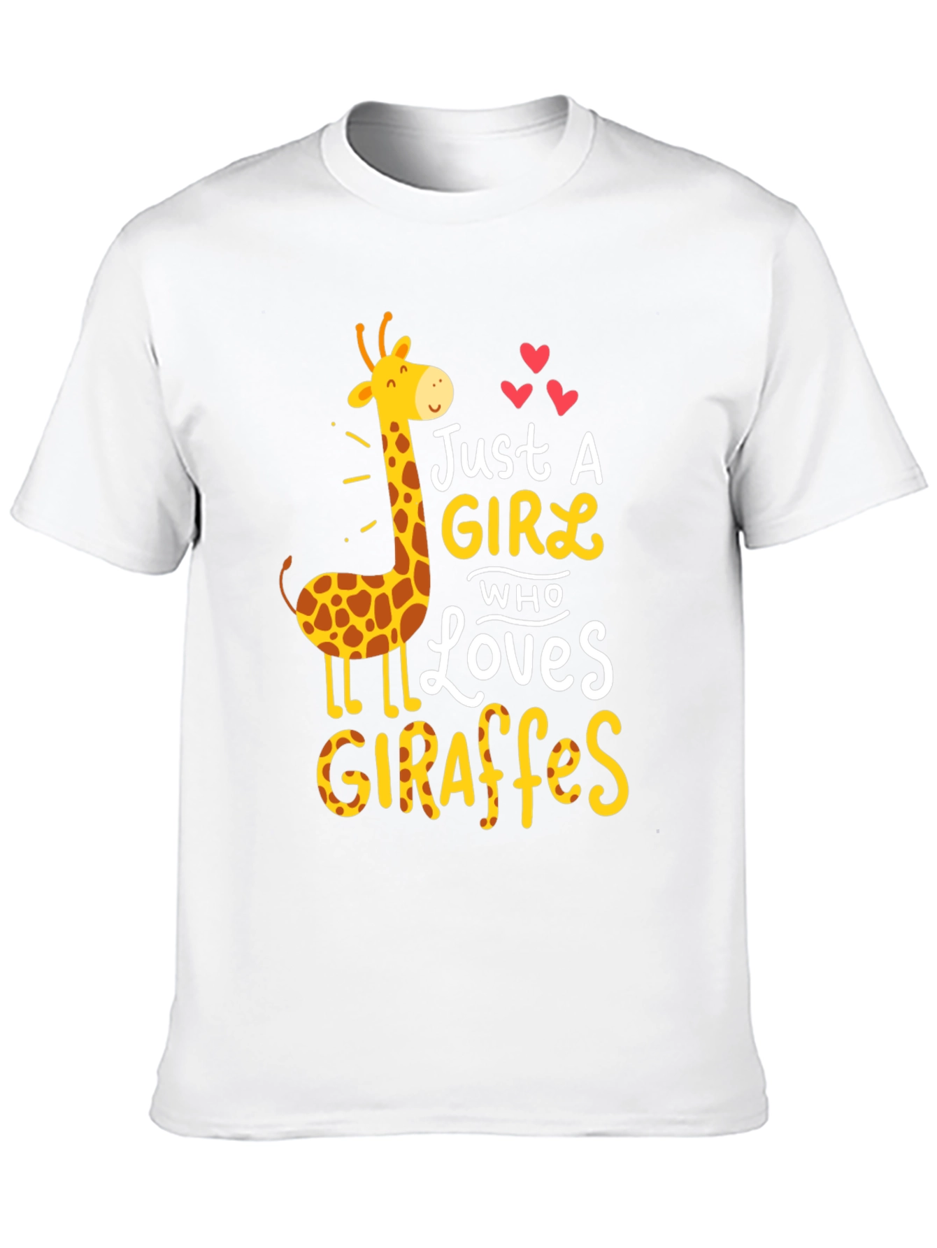 Black Just a Girl Who Loves Giraffes T-Shirt view 10