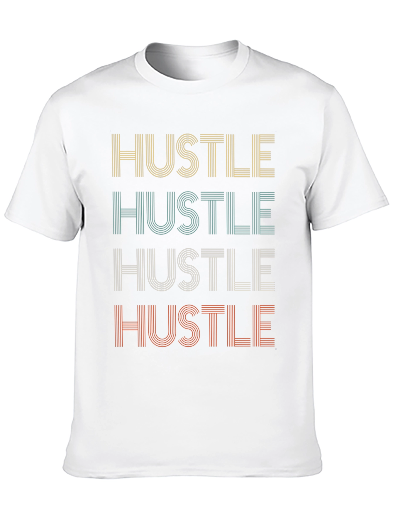 Black Retro Hustle T-Shirt - Motivational Black Tee view 10