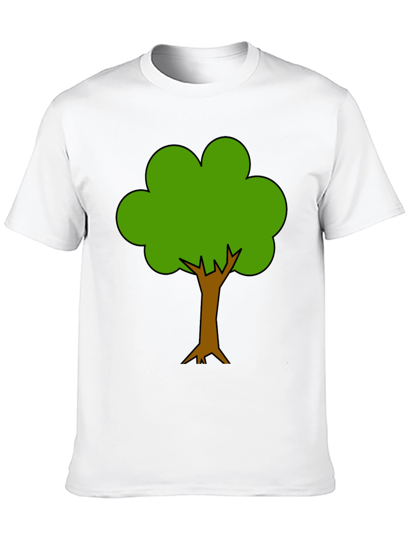 Black Tree Graphic T-Shirt - Black, Casual Style view 10