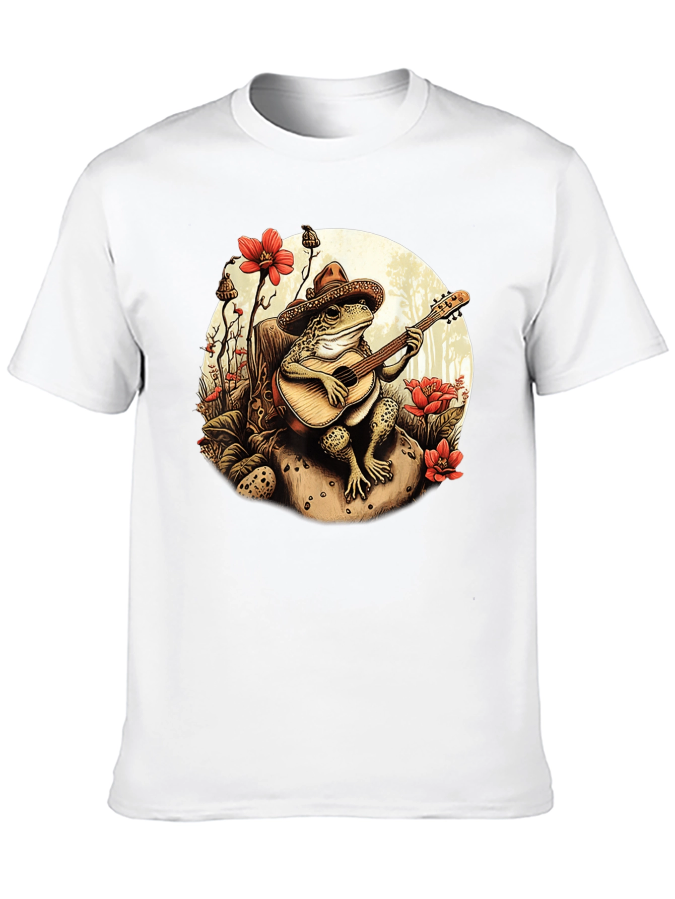 Black Frog Guitarist T-Shirt - Musical Amphibian Design view 10
