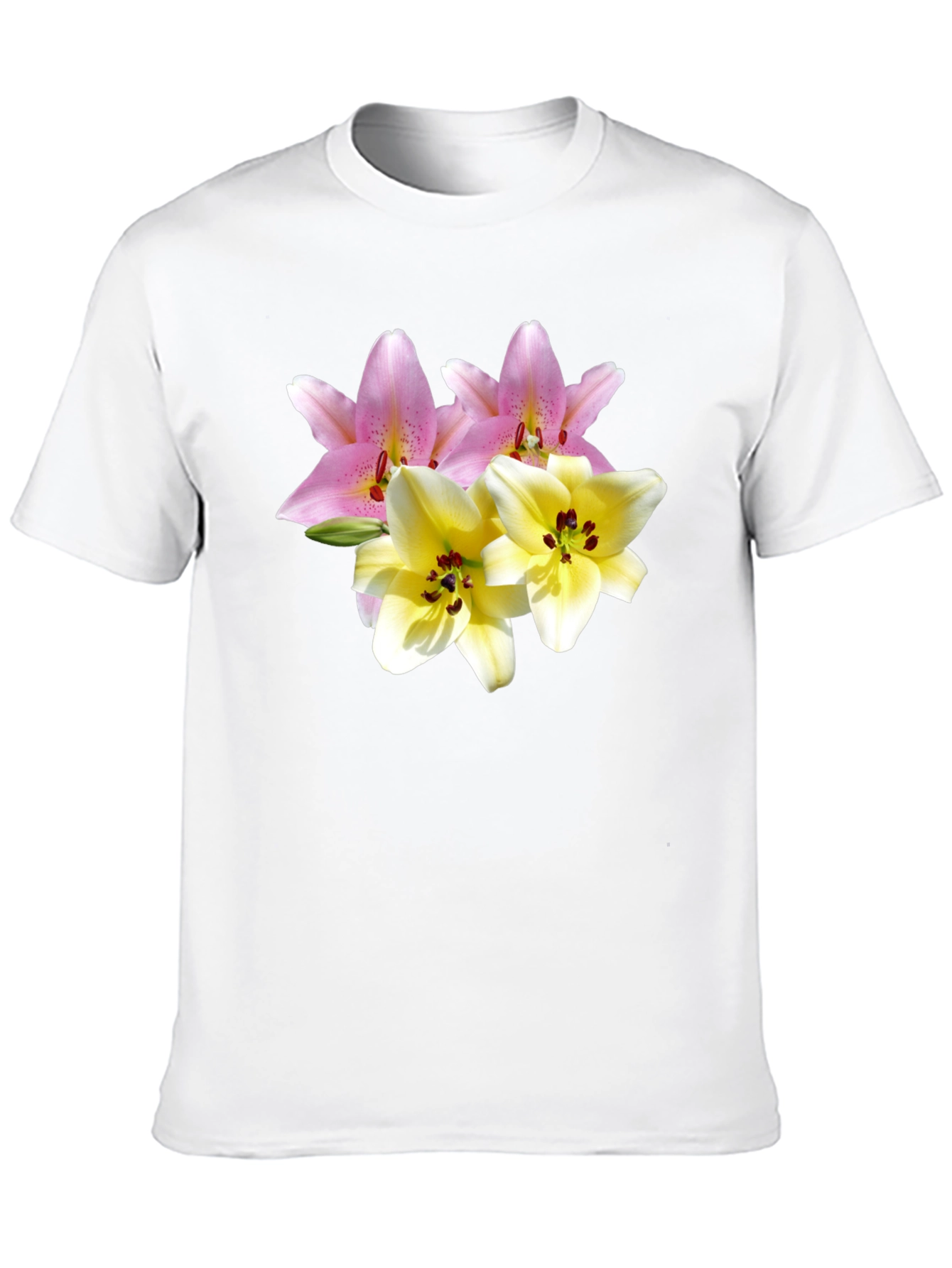 Black Floral Print Tee - Lily Design view 10