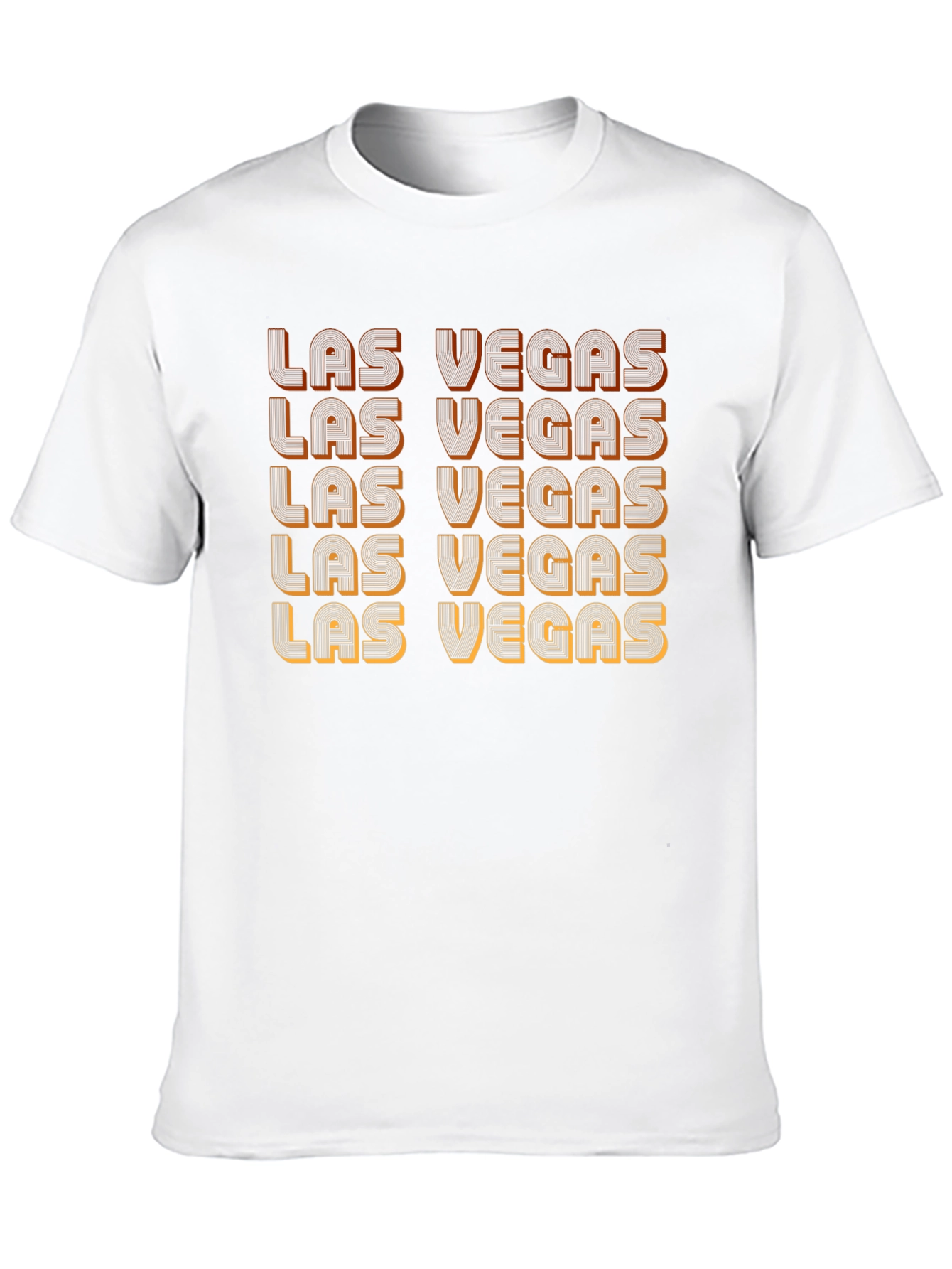 Black Las Vegas Retro Text Black T-Shirt view 10