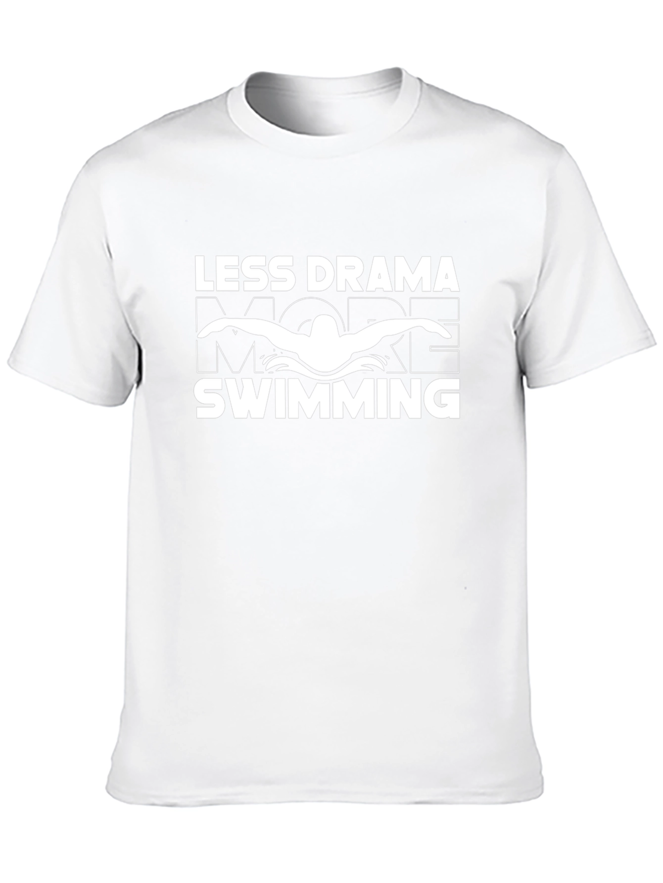 Less Drama More Swimming Black Graphic T-Shirt - 10