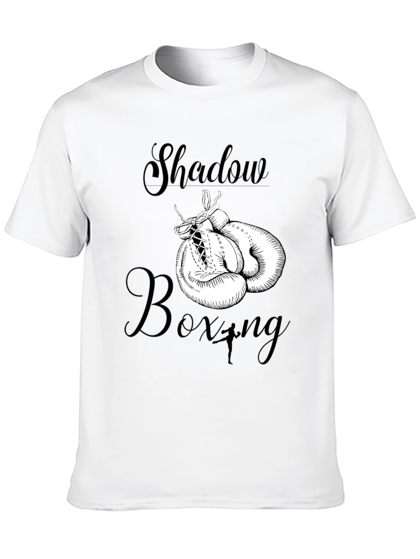 Black Shadow Boxing Graphic Tee - Black Cotton Comfort view 10