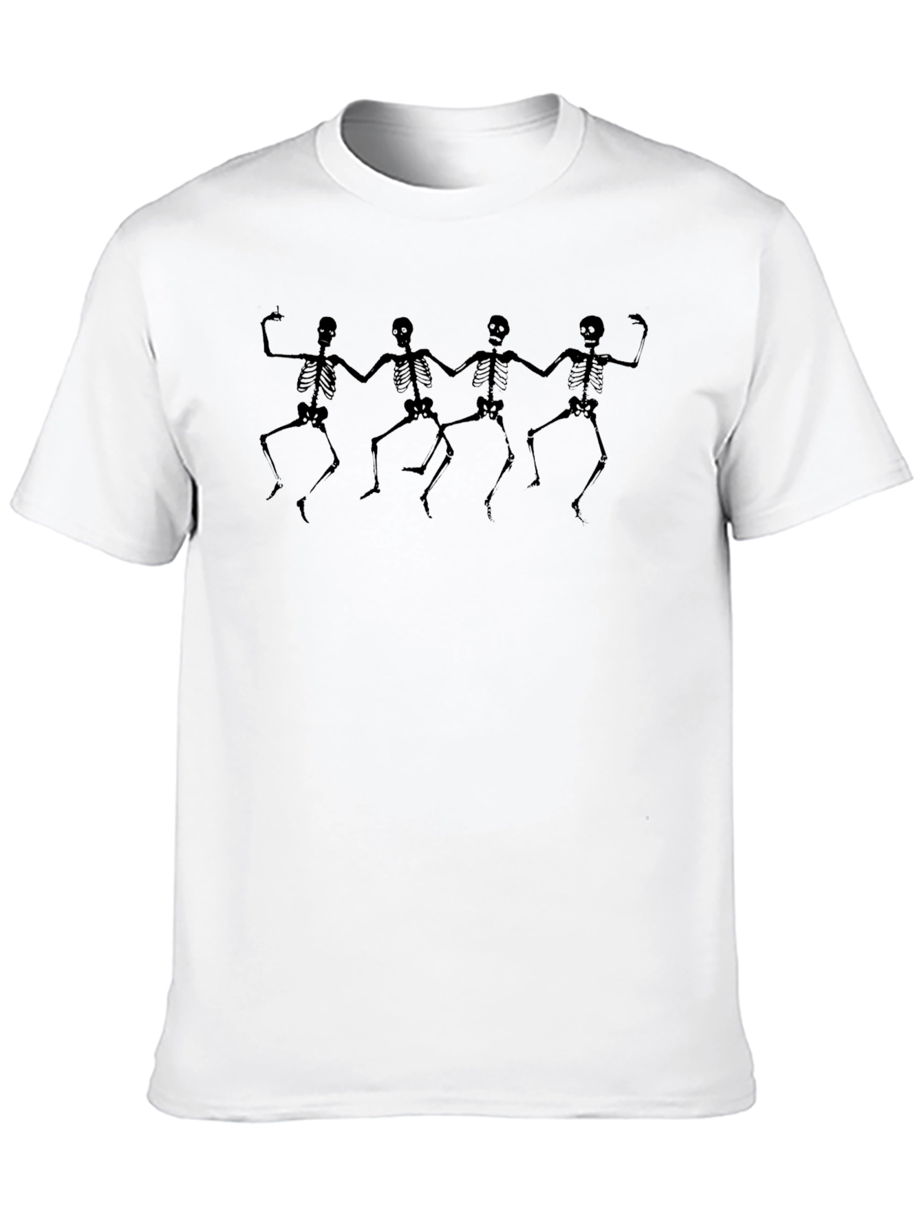Black Dancing Skeletons Black T-Shirt - Unique Graphic Tee view 10